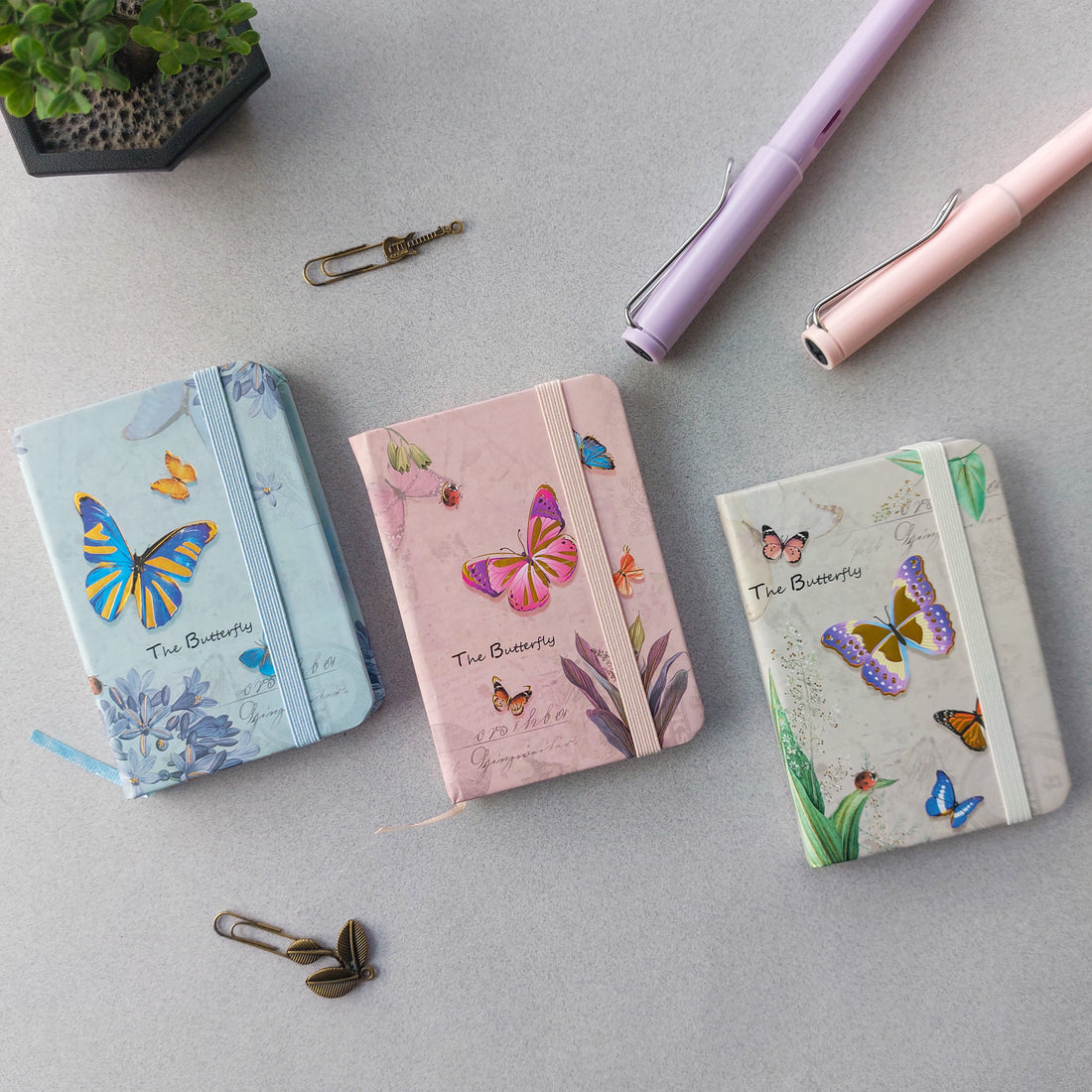 Butterfly Series Ruled Diaries A6