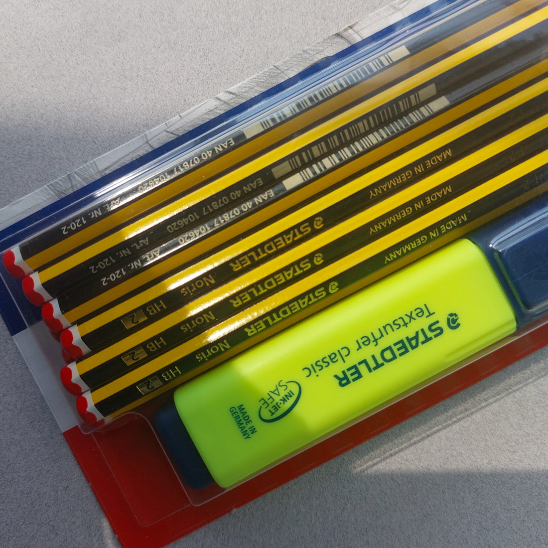 Staedtler Noris HB Pencils (12 pcs set) with Bonus Neon Highlighter