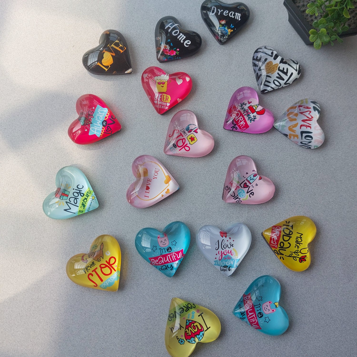 Valentine Heart Fridge Magnets