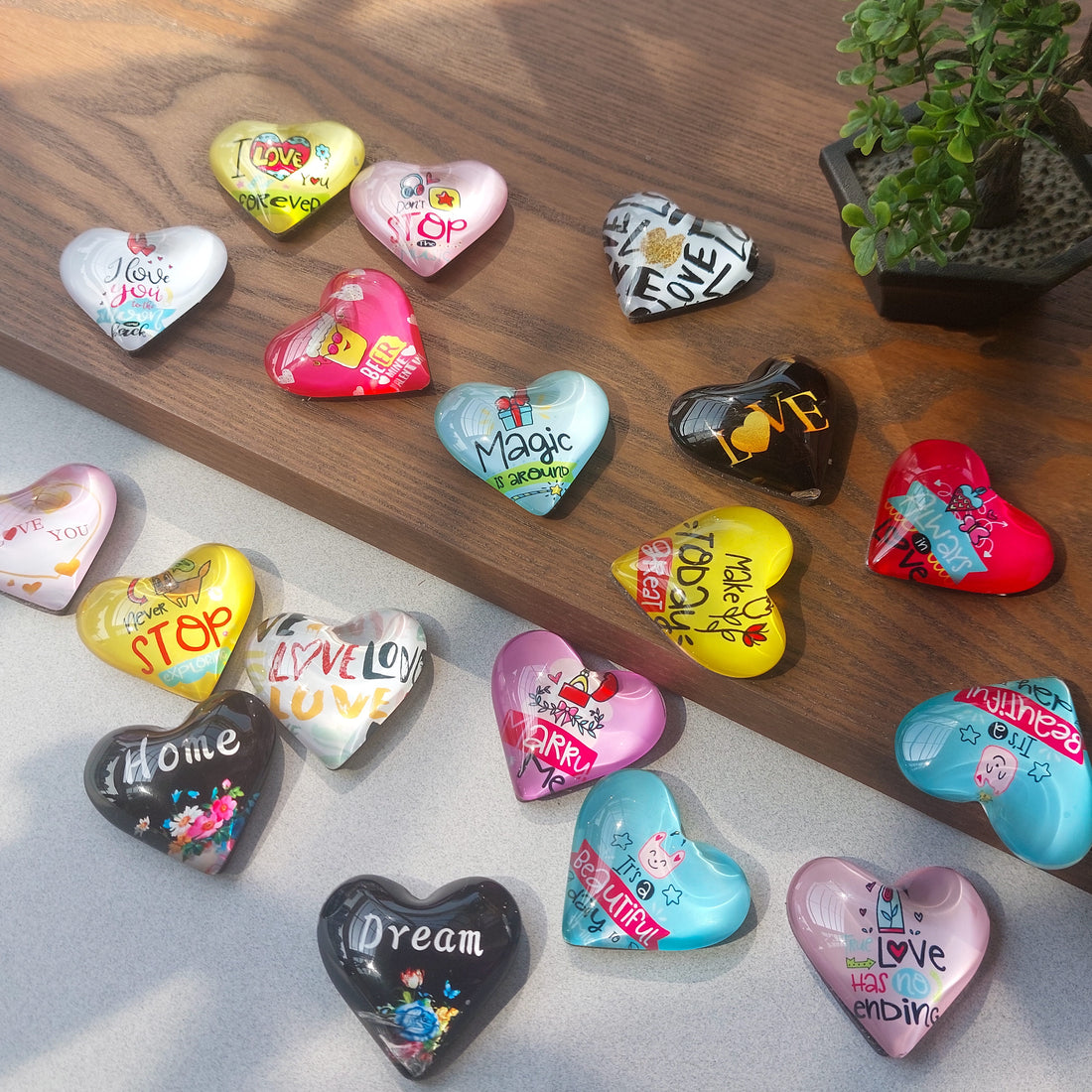 Valentine Heart Fridge Magnets