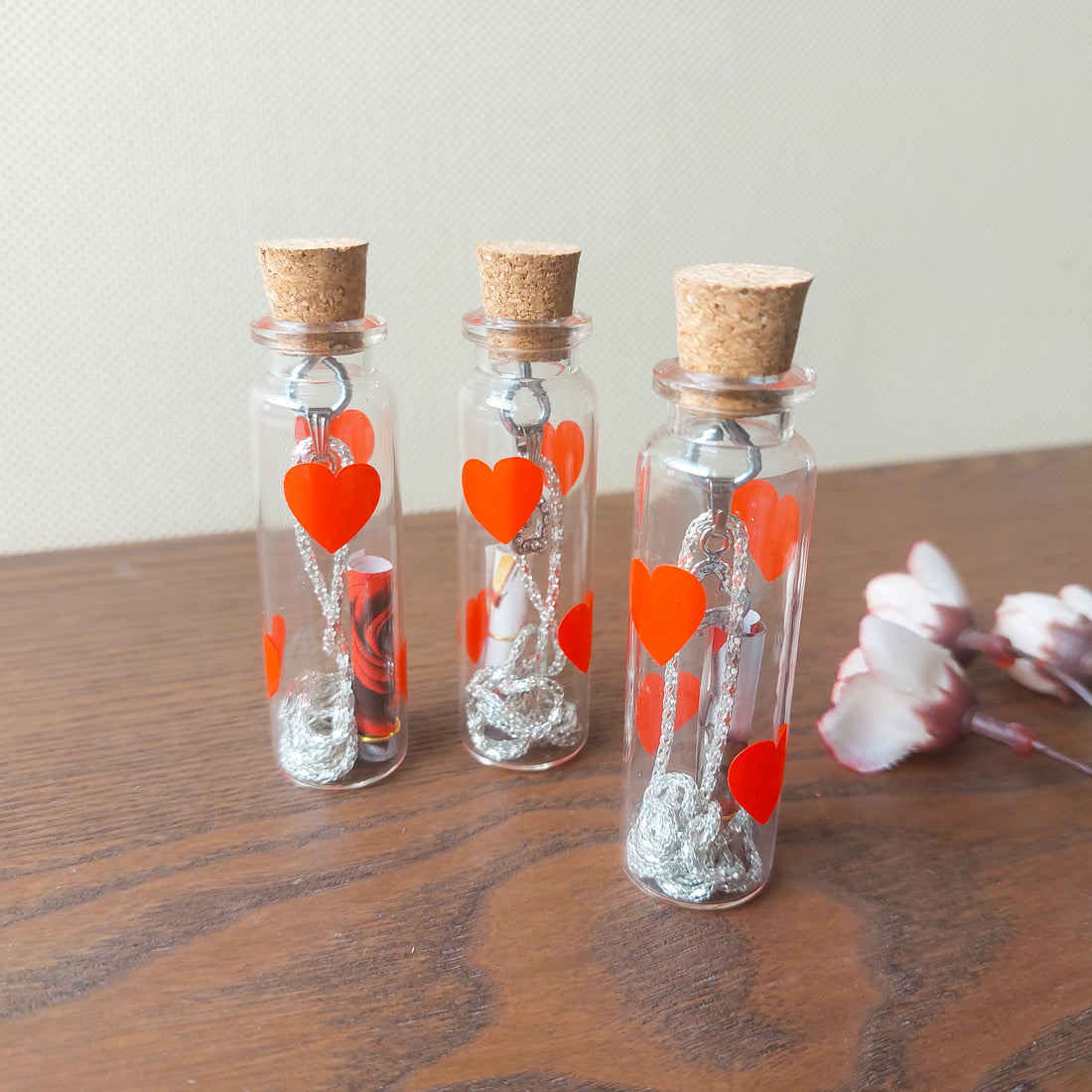 Message Bottles With Locket - 1 pc