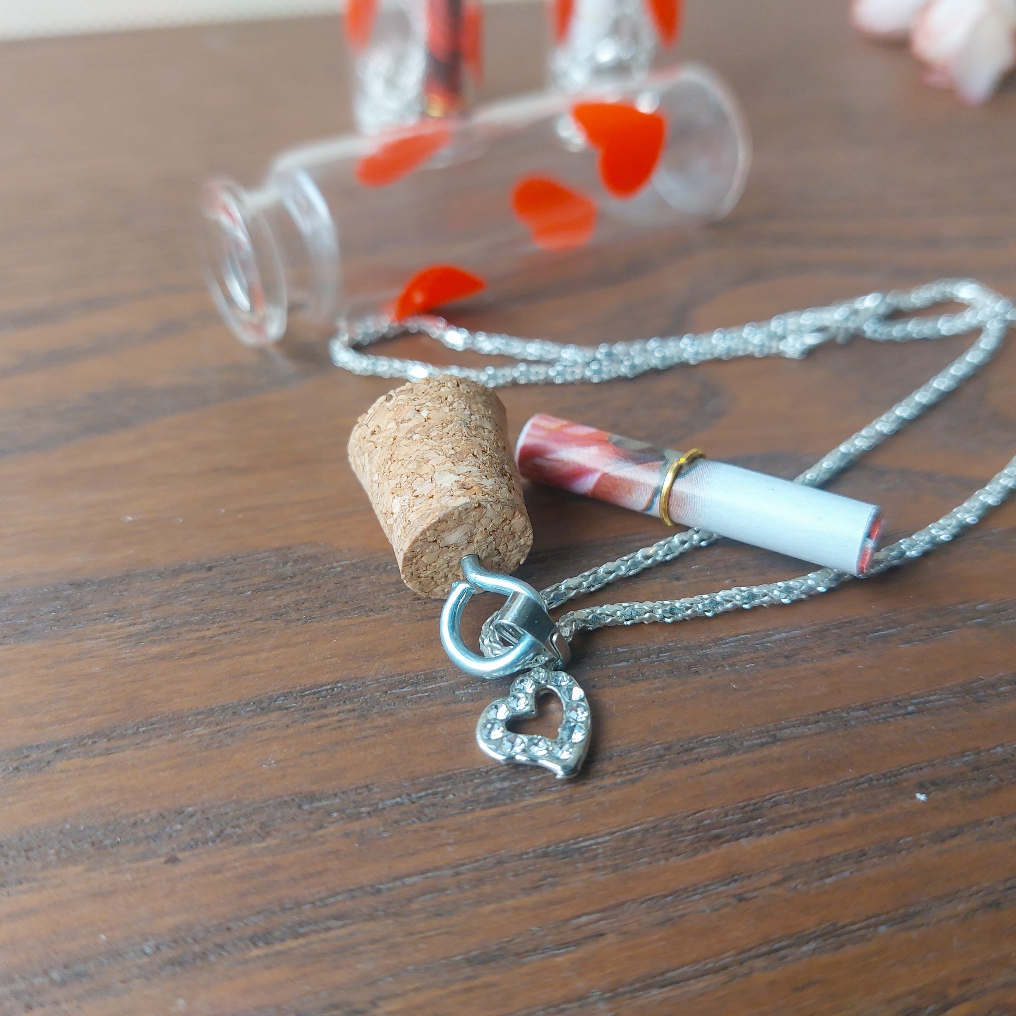 Message Bottles With Locket - 1 pc