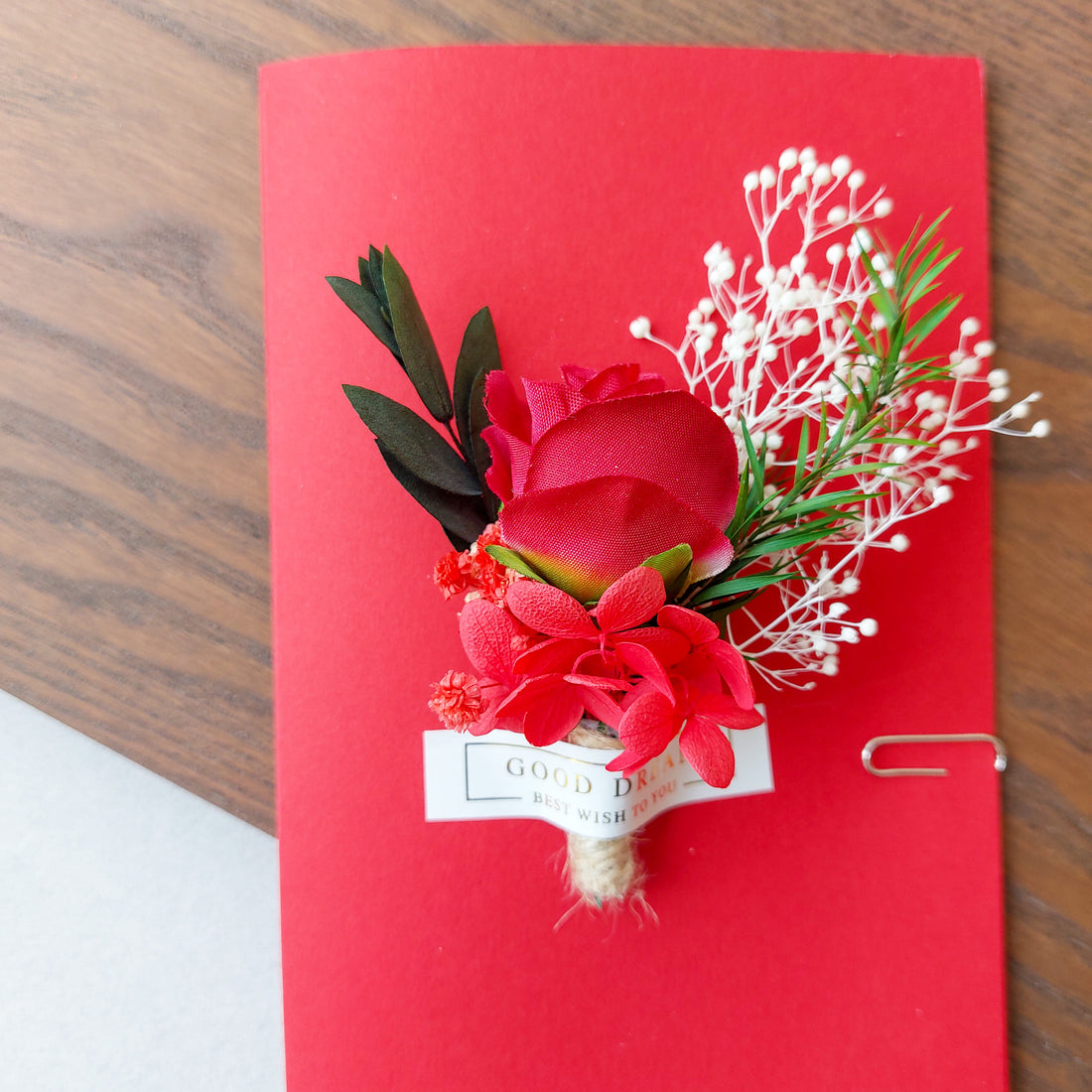 Valentine Handmade Greeting Card with Easel Stand