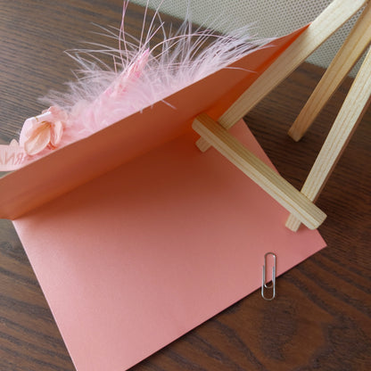 Valentine Handmade Greeting Card with Easel Stand