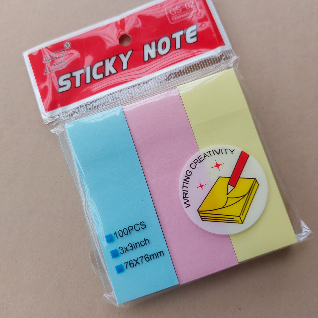 3 Cut Sticky Notes - 1&quot;x 3&quot;