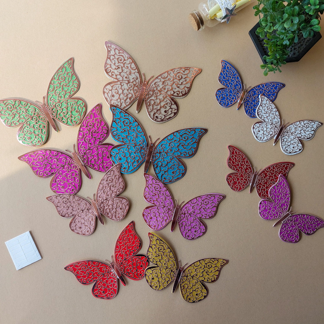 3D Butterfly Stickers (12 pcs set)