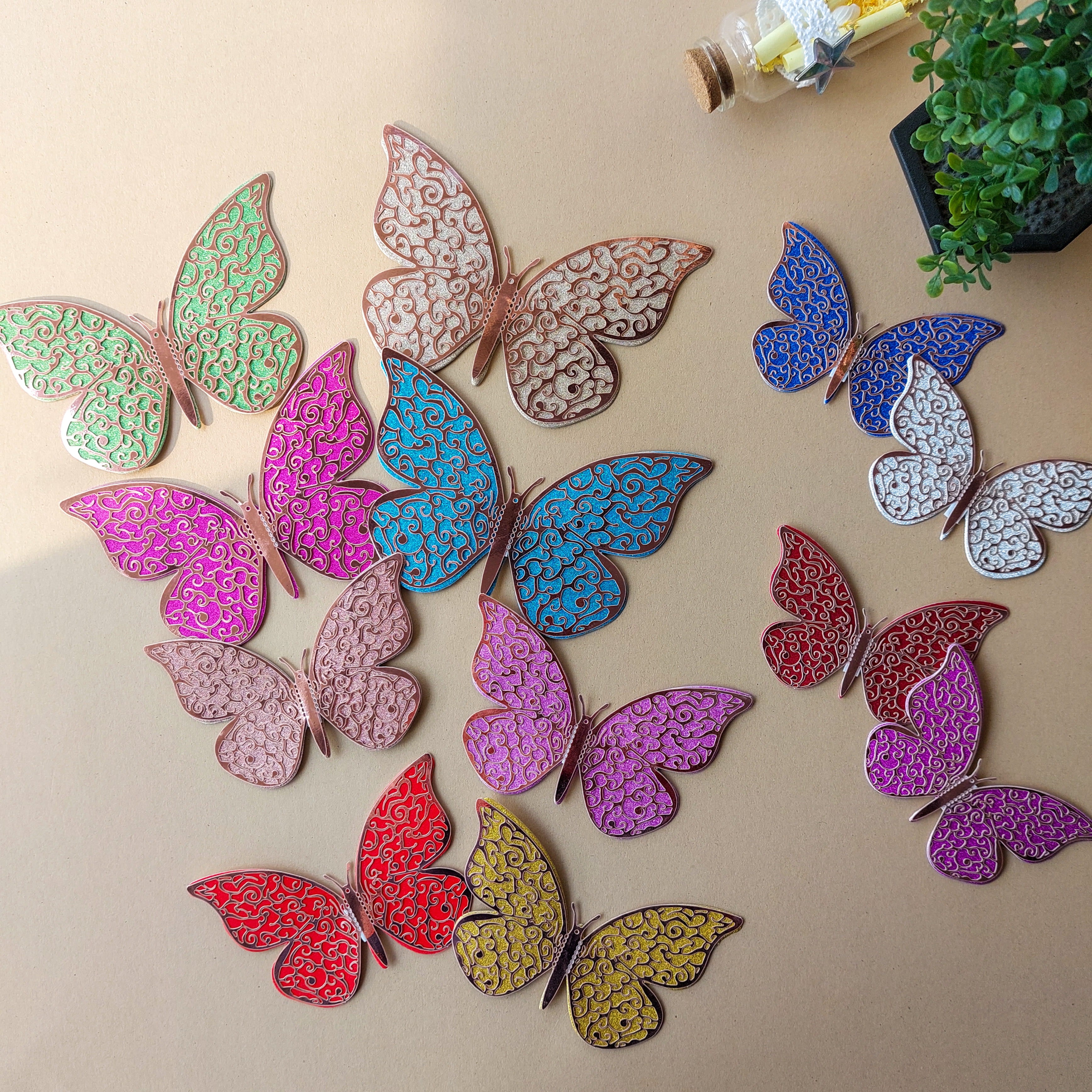 3D Butterfly Stickers (12 pcs set)