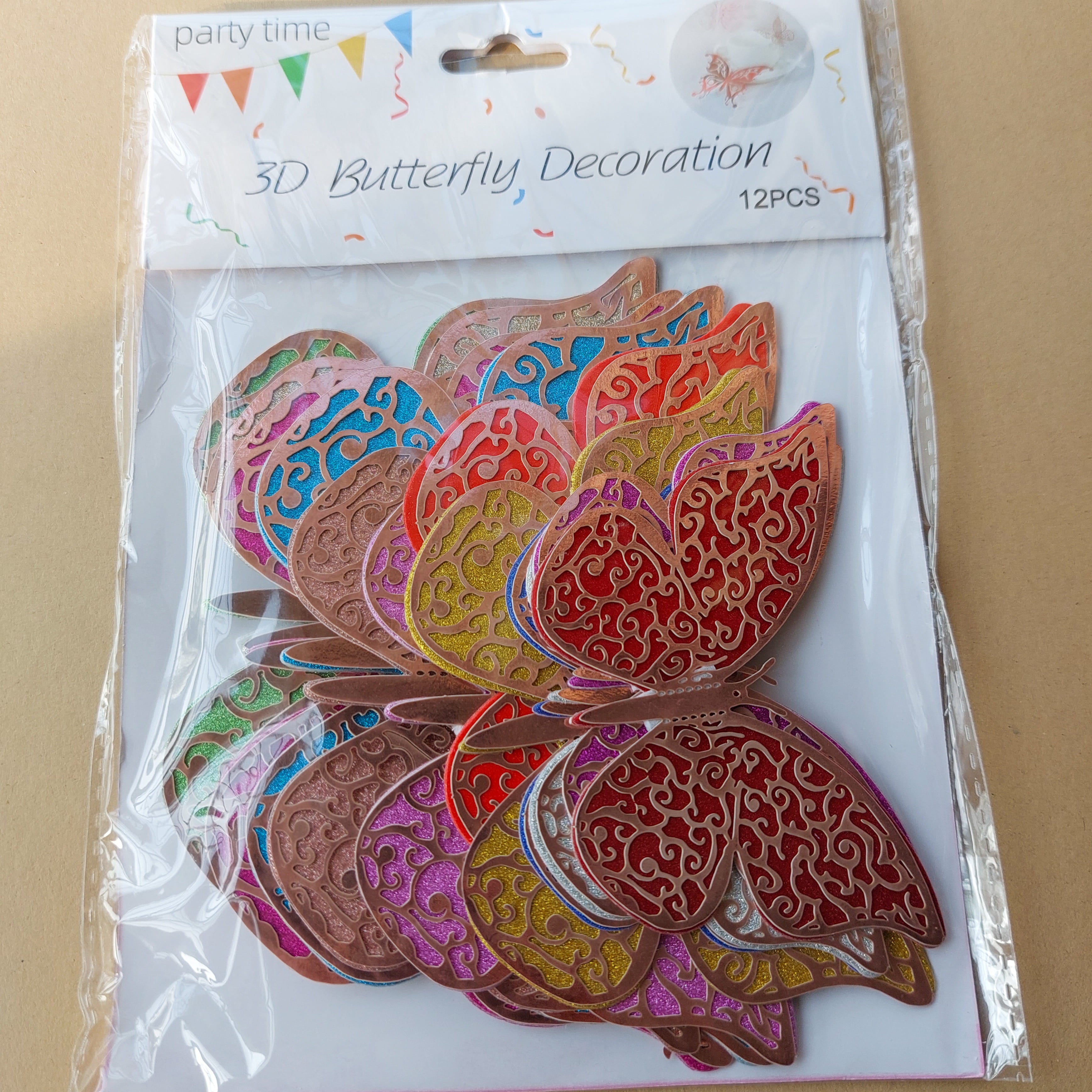 3D Butterfly Stickers (12 pcs set)