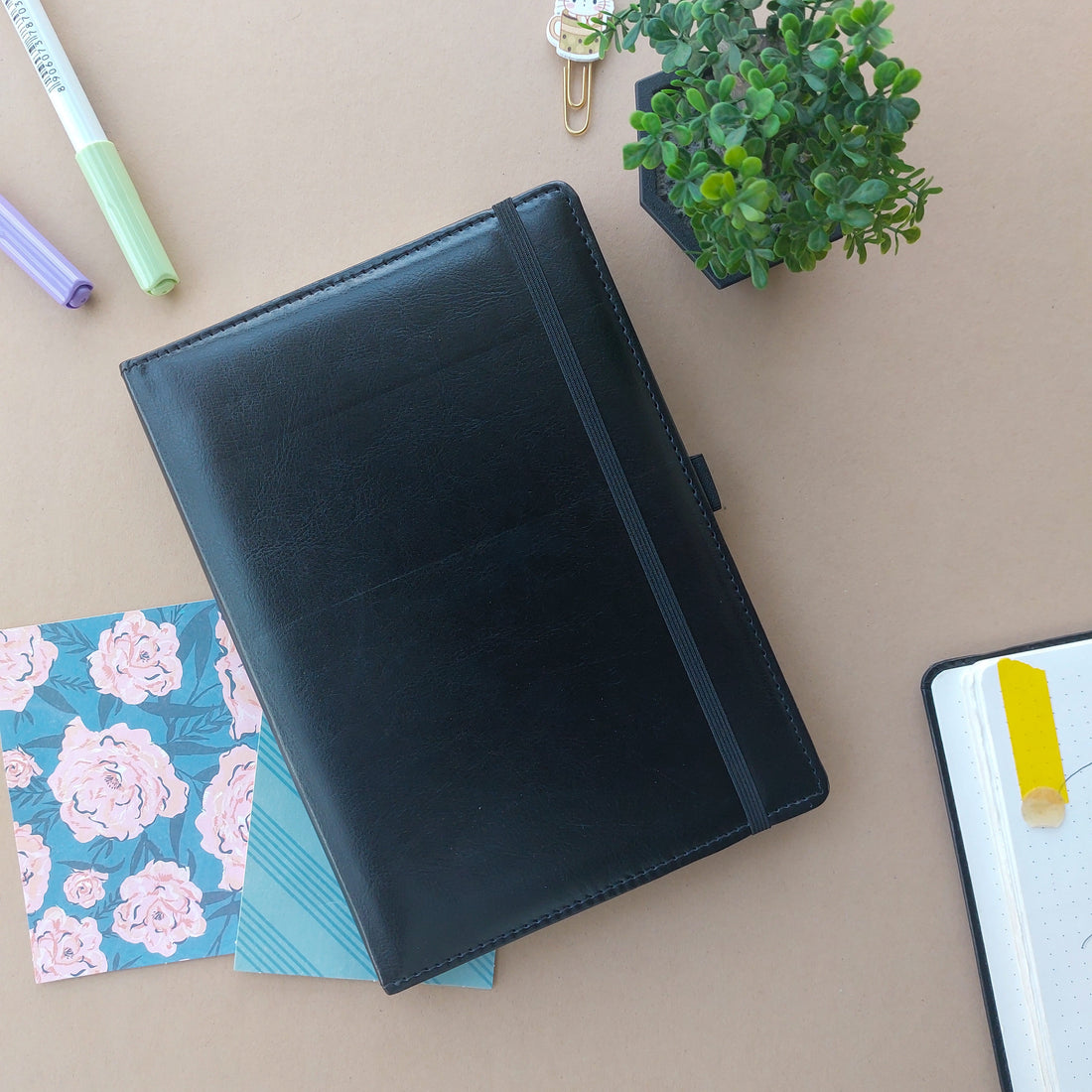 Premium PU Soft Dot Grid A5 Diary (120 GSM, 128 pages)