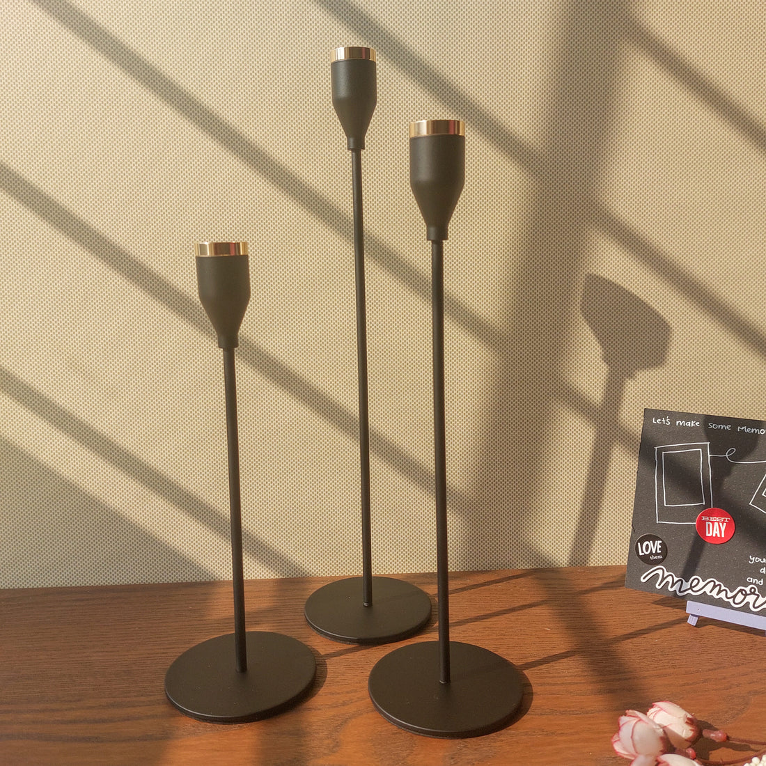 Metal Candle Stand with 3 Candle Packets
