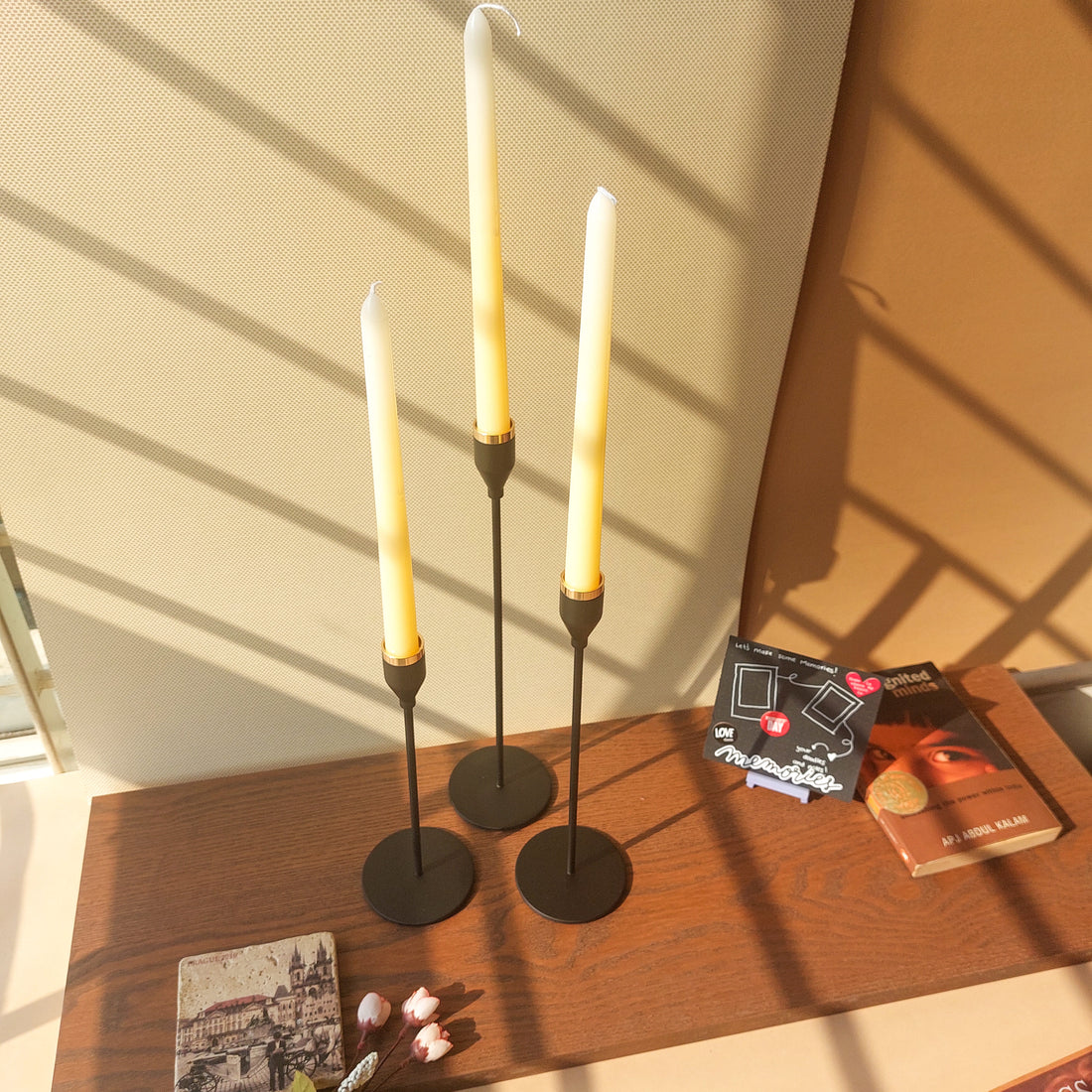 Metal Candle Stand with 3 Candle Packets