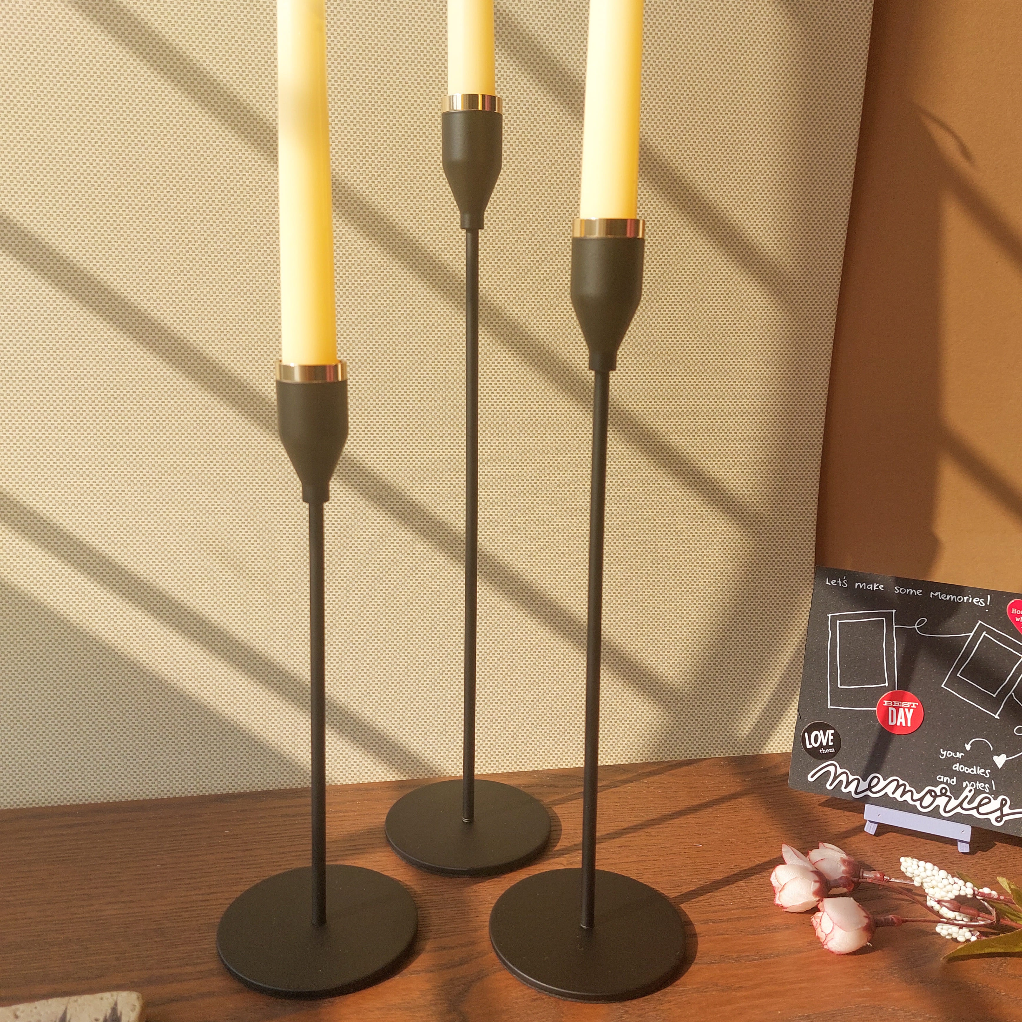 Metal Candle Stand with 3 Candle Packets