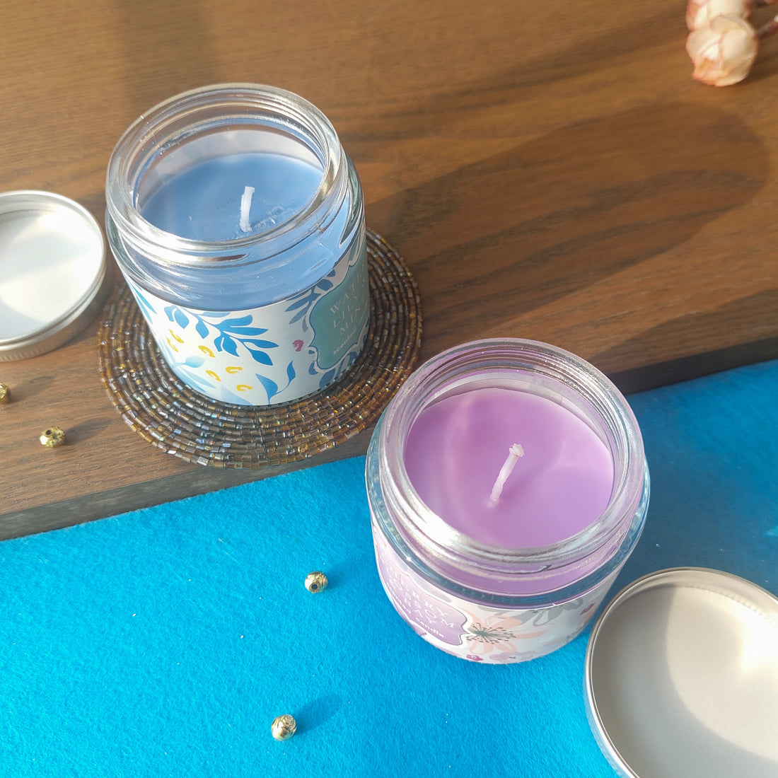 Glass Jar Scented Candles With Tin Lid