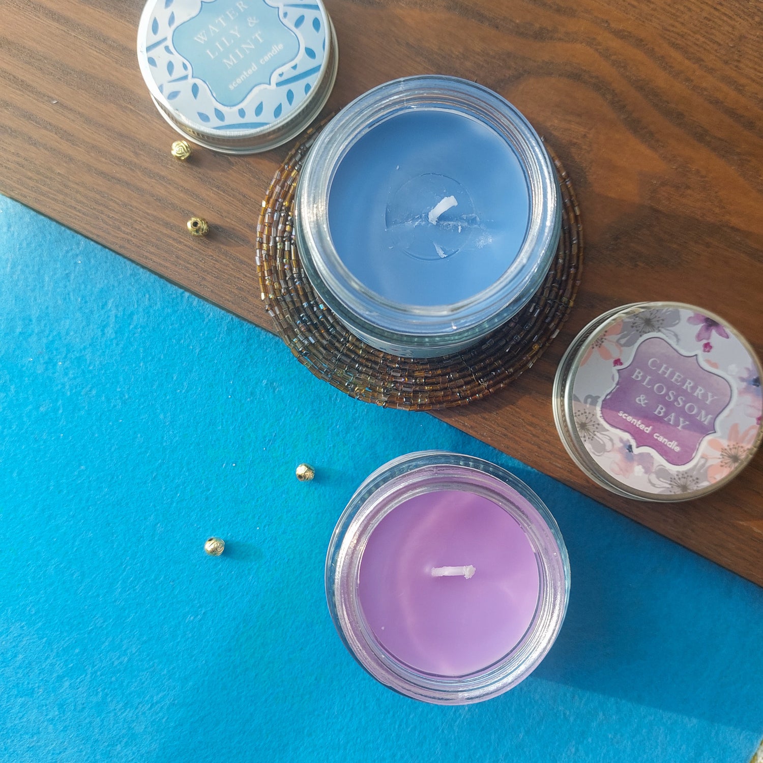 Glass Jar Scented Candles With Tin Lid