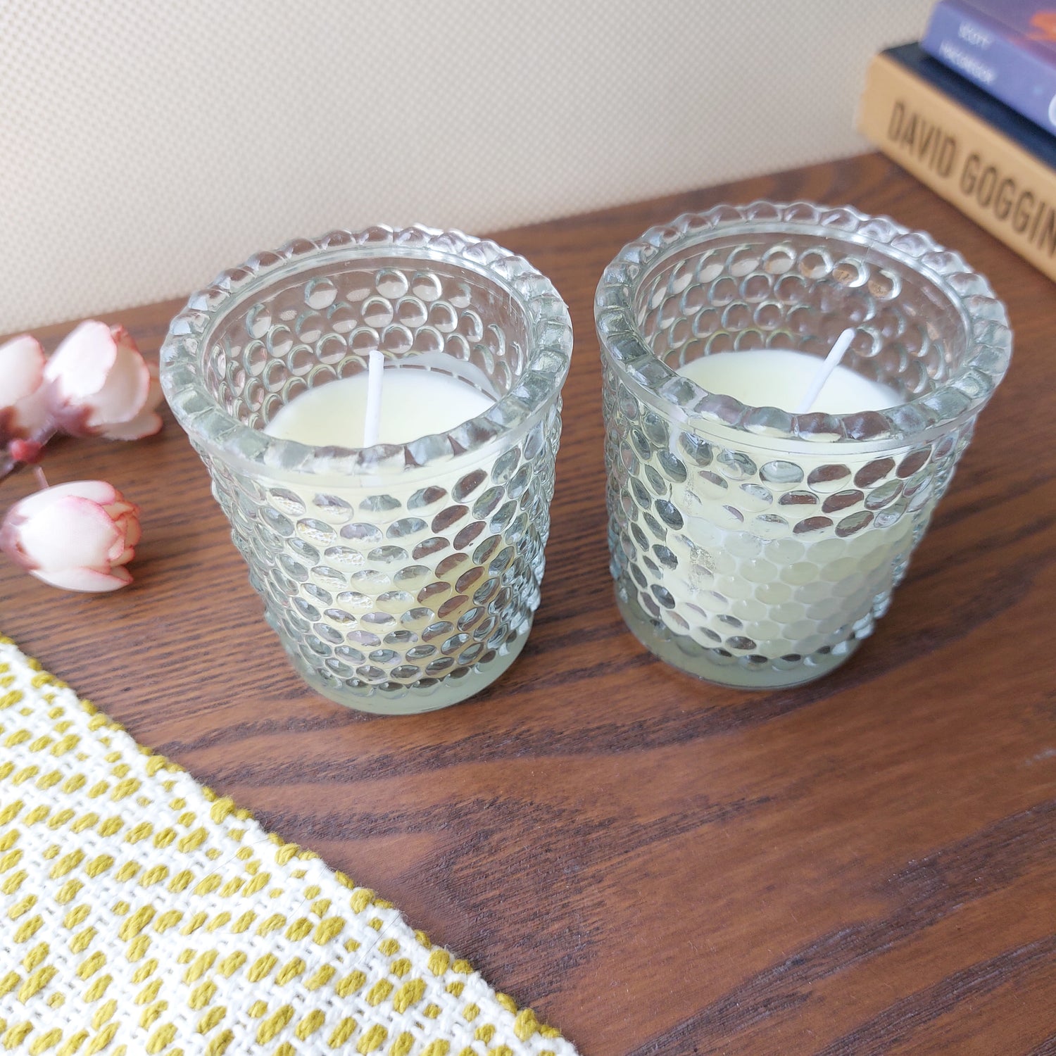 Home Aroma Bubble Glass Scented Candles 2pc Set