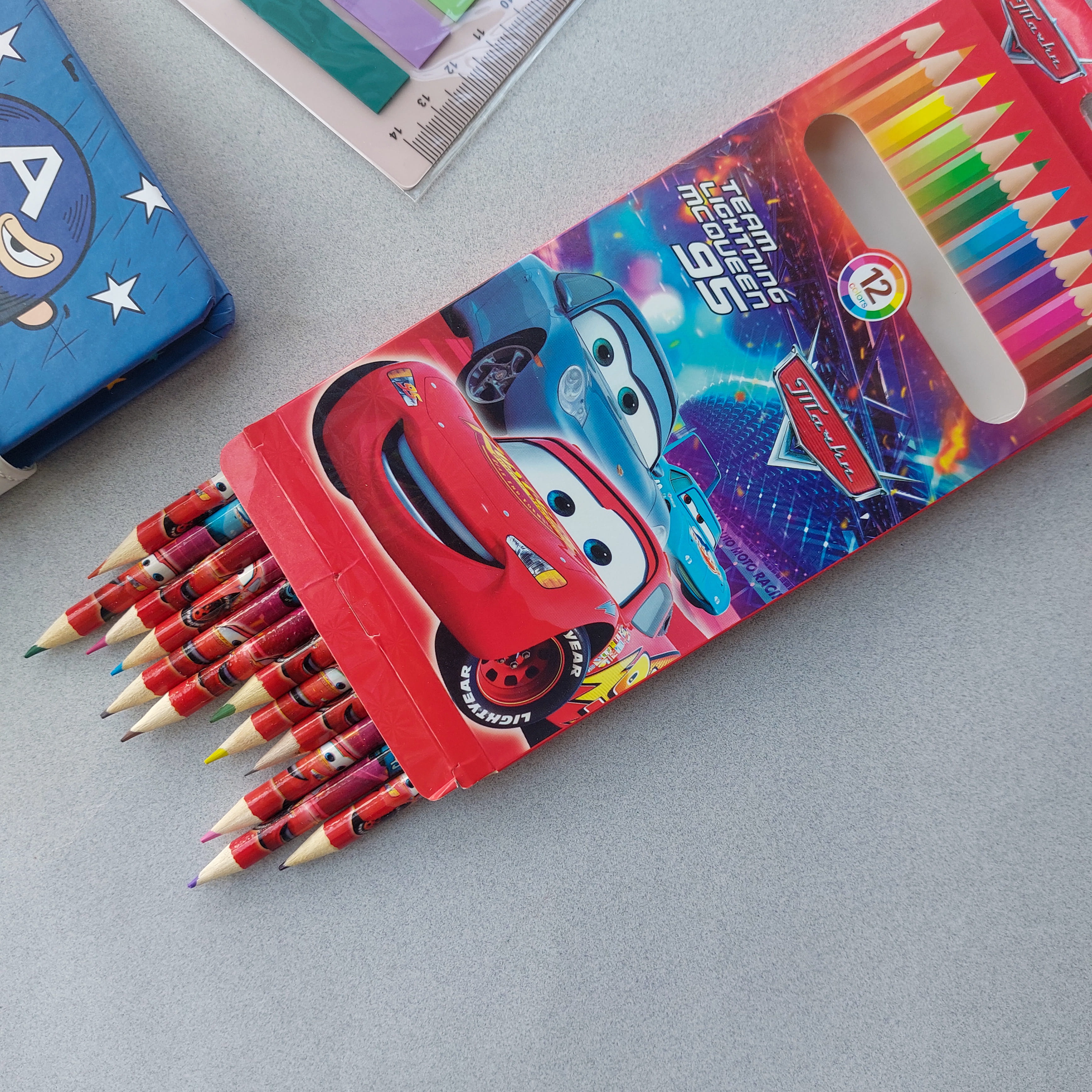 Cars and Frozen Themed Pencils 12pc Set