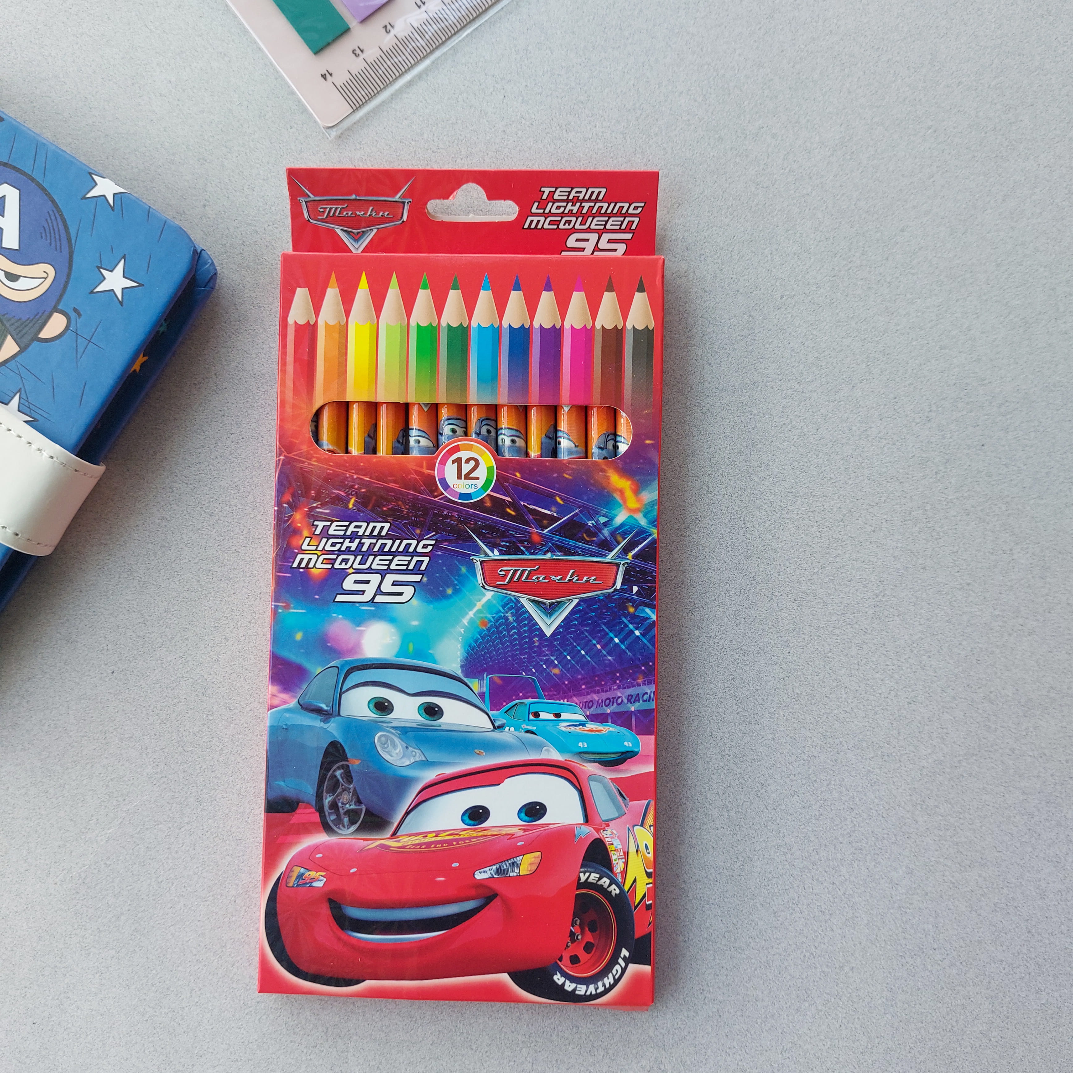 Cars and Frozen Themed Pencils 12pc Set