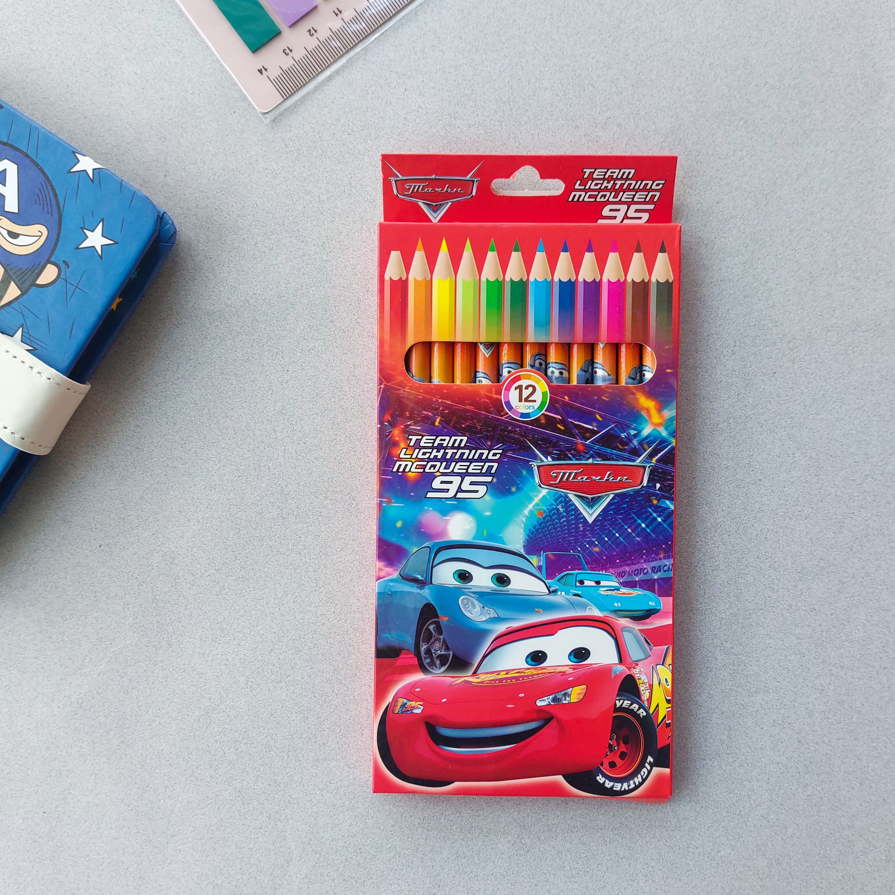 Cars and Frozen Themed Pencils 12pc Set