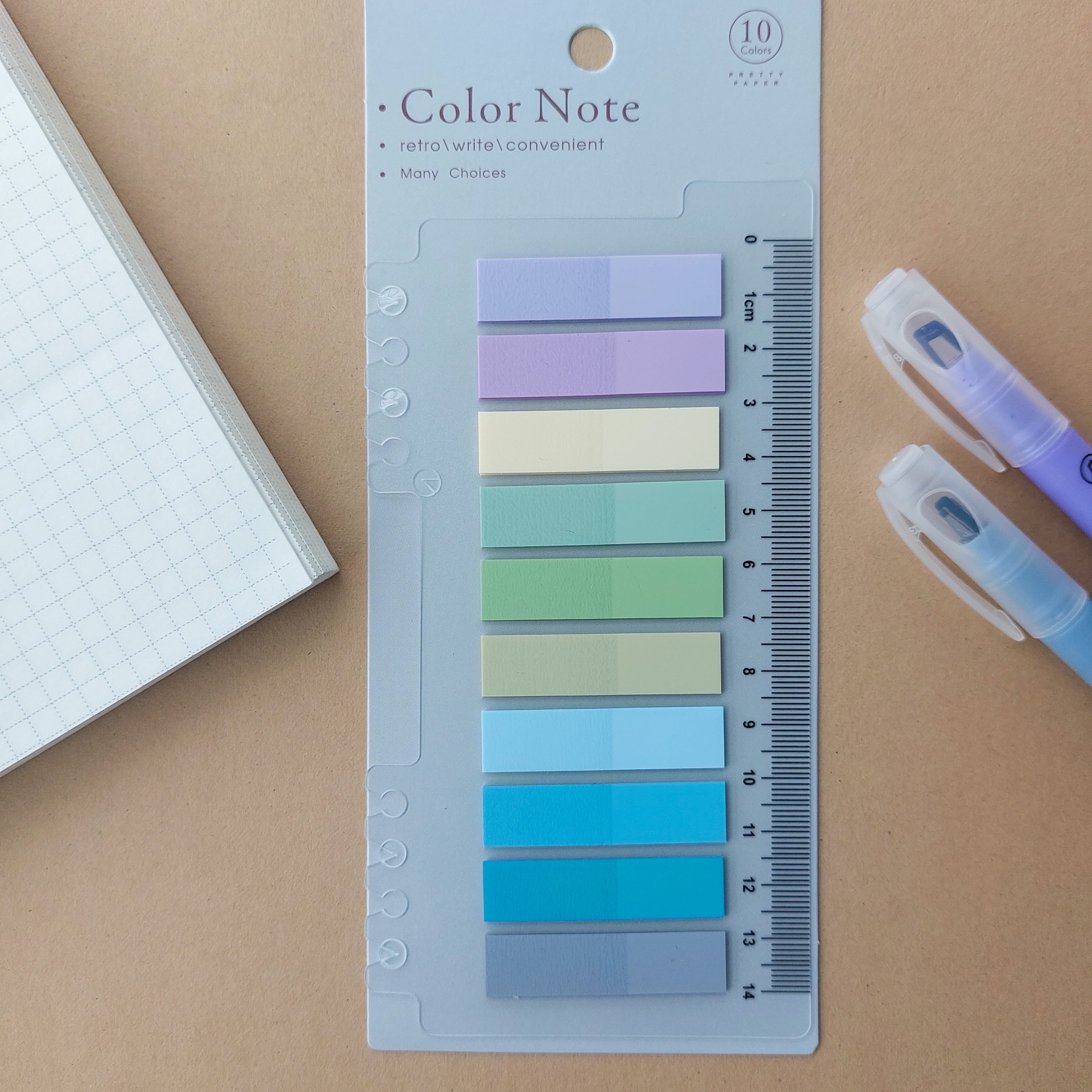Color Note Sticky Notes With Scale 10 Colors – Ink N Ivory