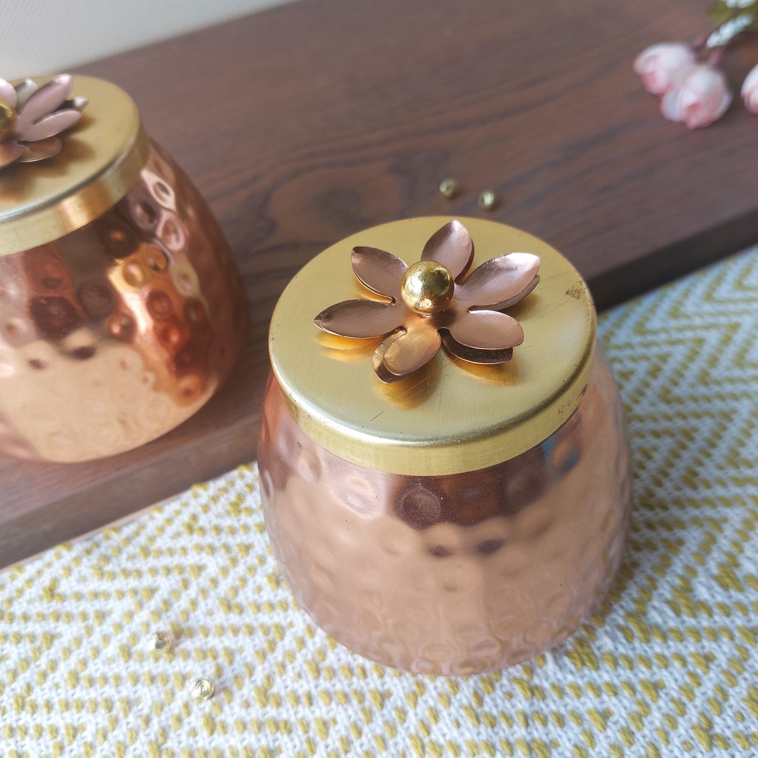 Copper Containers With Lid