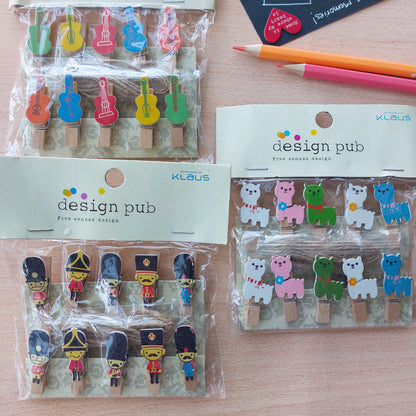 Design Pub Wooden Clips 10pc Set