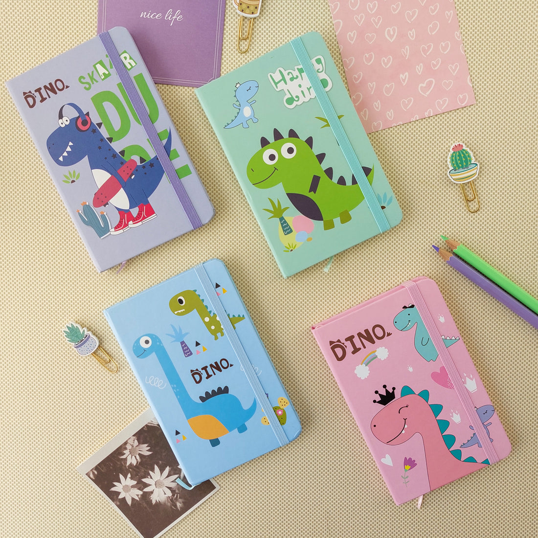 Dino Series Ruled Diaries A6
