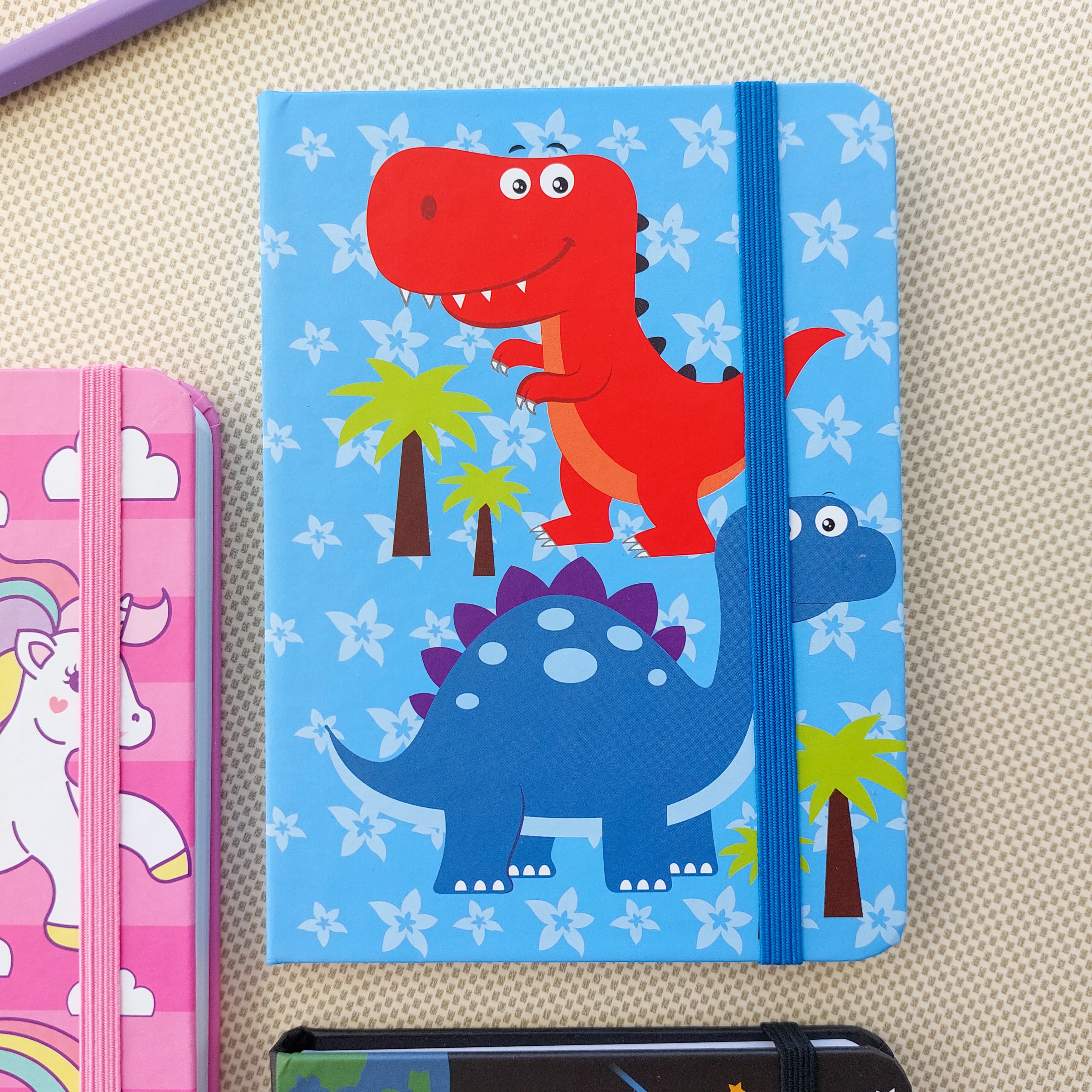 Space and Dino Themed Ruled Diaries A6