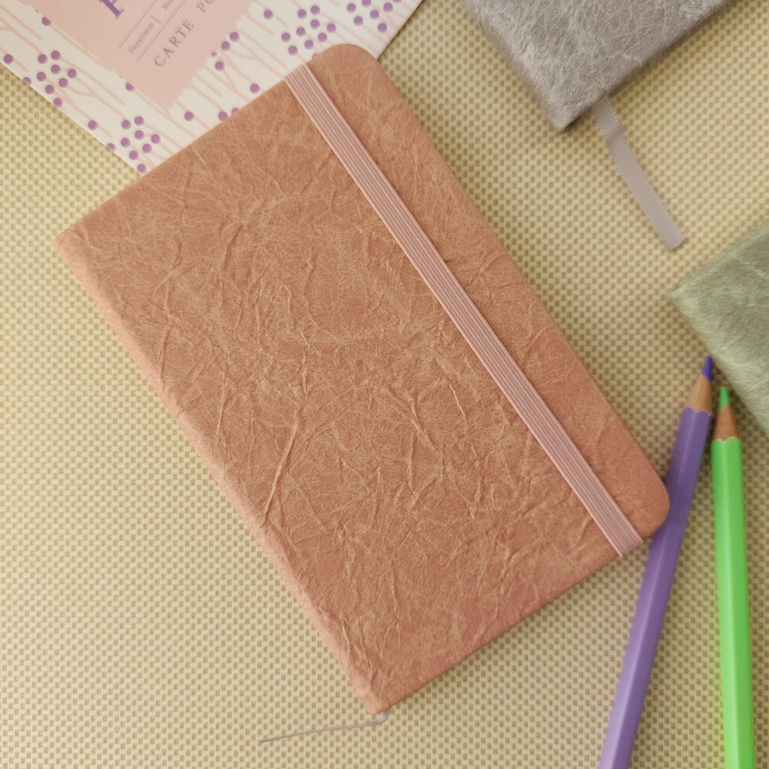 Crinkled Color Ruled Diaries A6