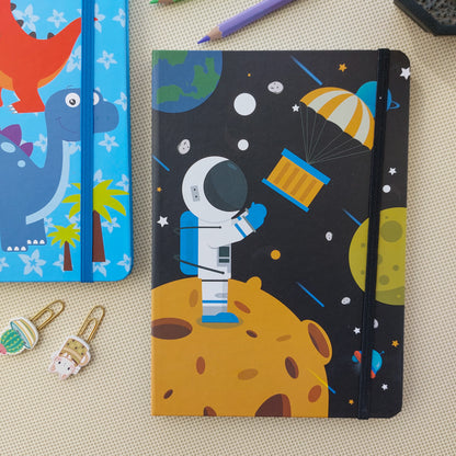 Space and Dino Themed Ruled Diaries A5