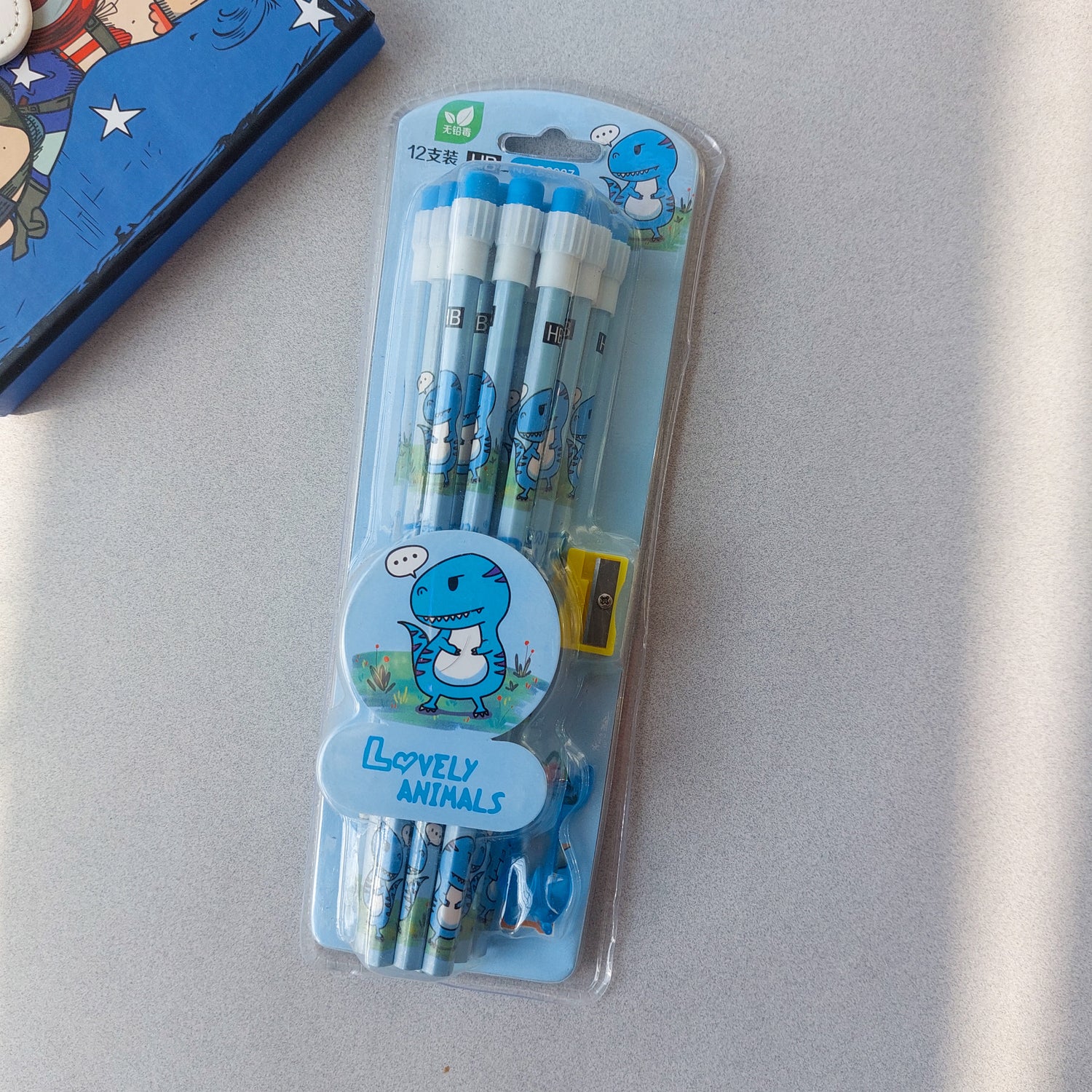 Peppa Pig and Animals Pencils 12pc Set With Sharpener