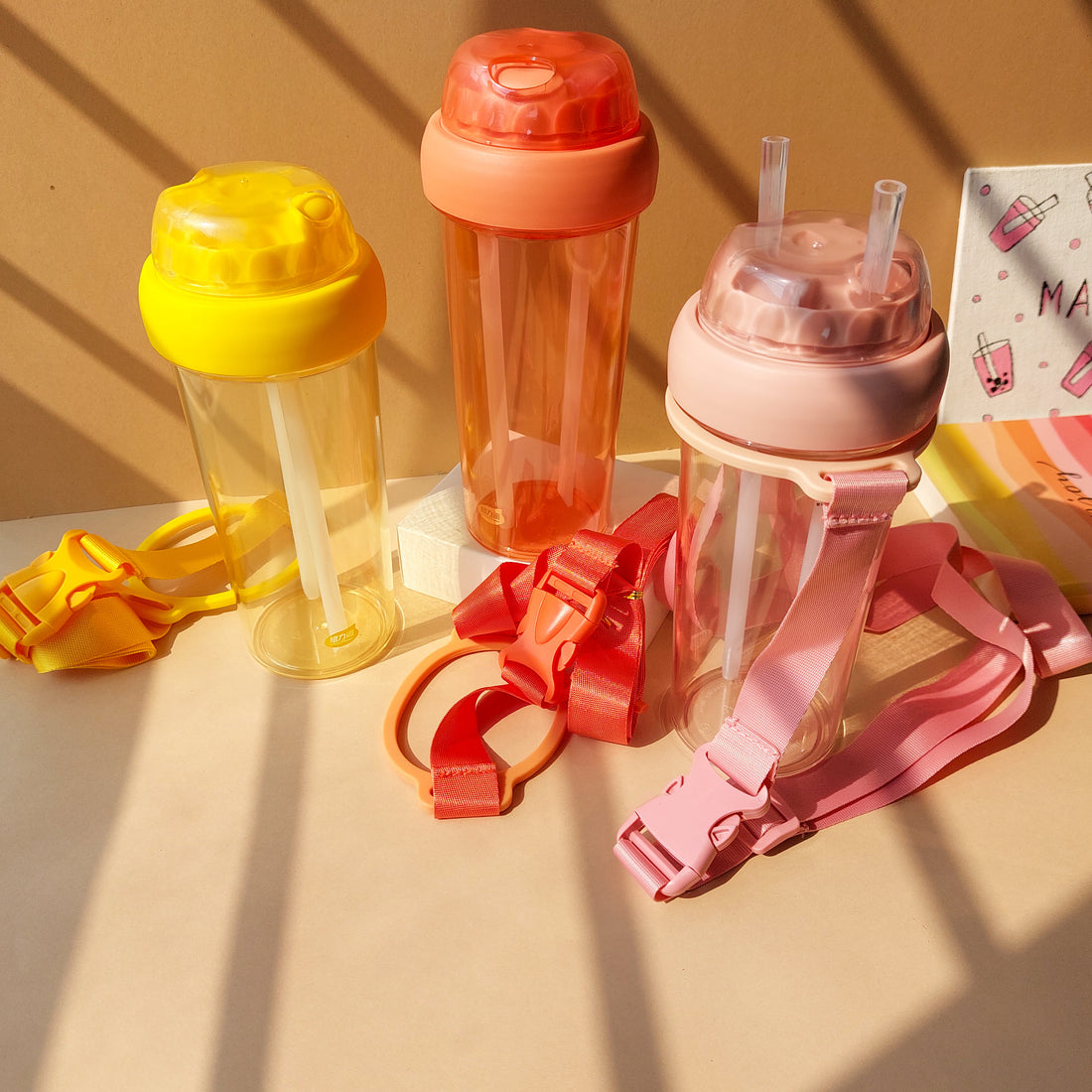 Double Straw Bottles 700ml