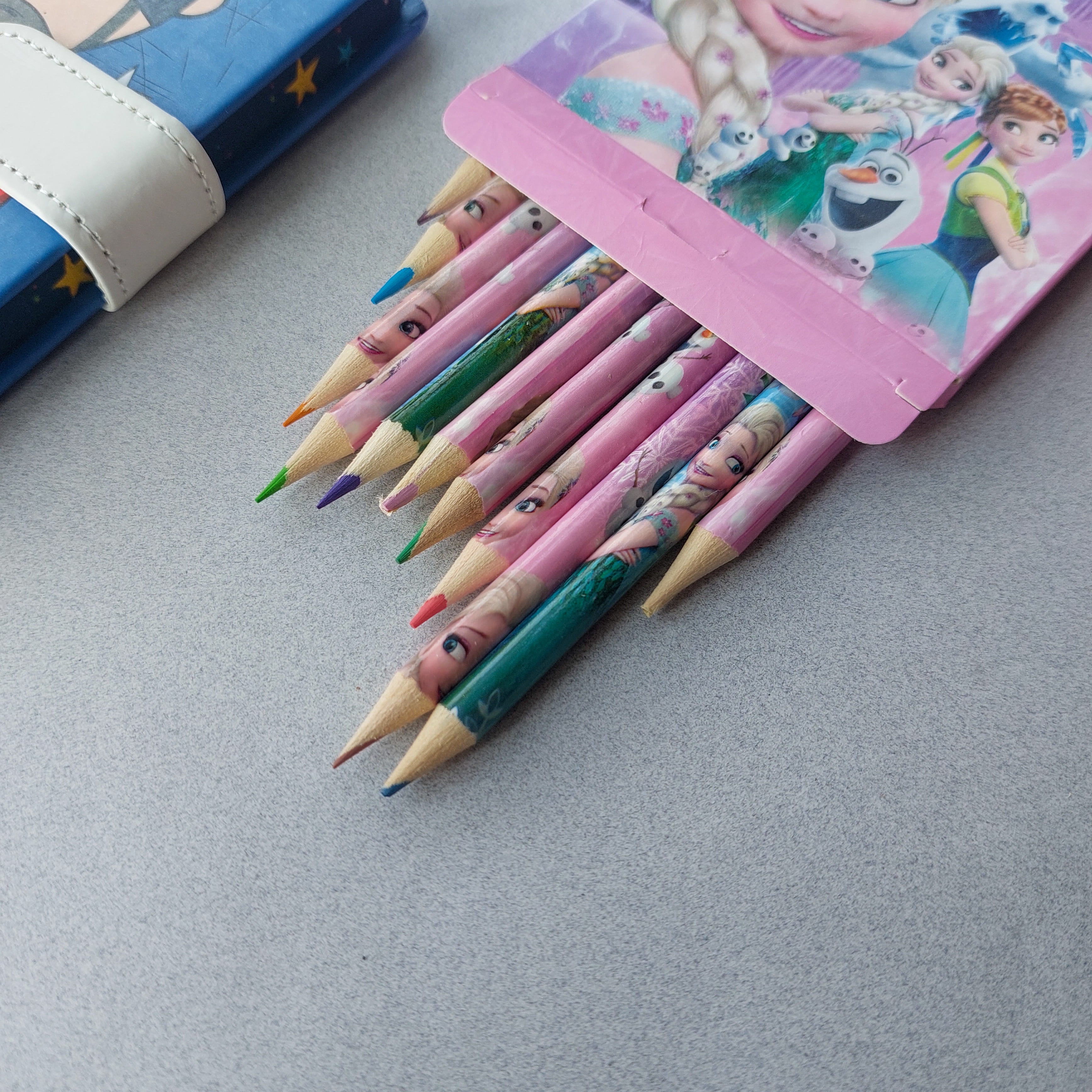 Cars and Frozen Themed Pencils 12pc Set