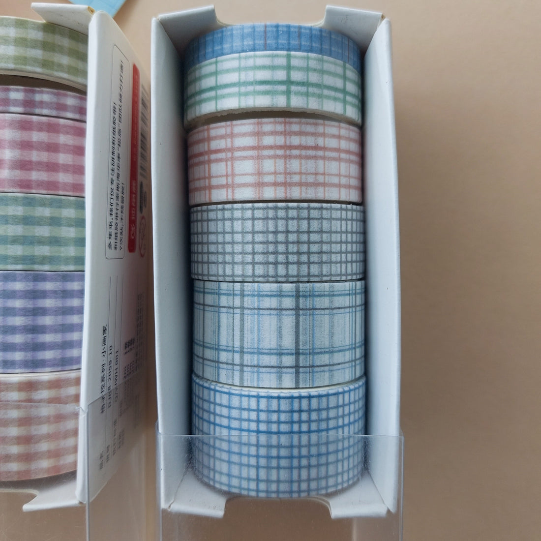 Grid Color Washi Tapes 6pc Set