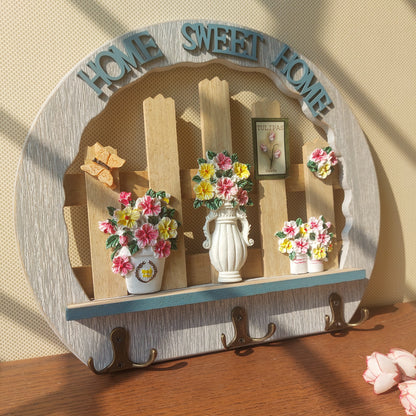 Wall Hanging Key Holder Home Sweet Home
