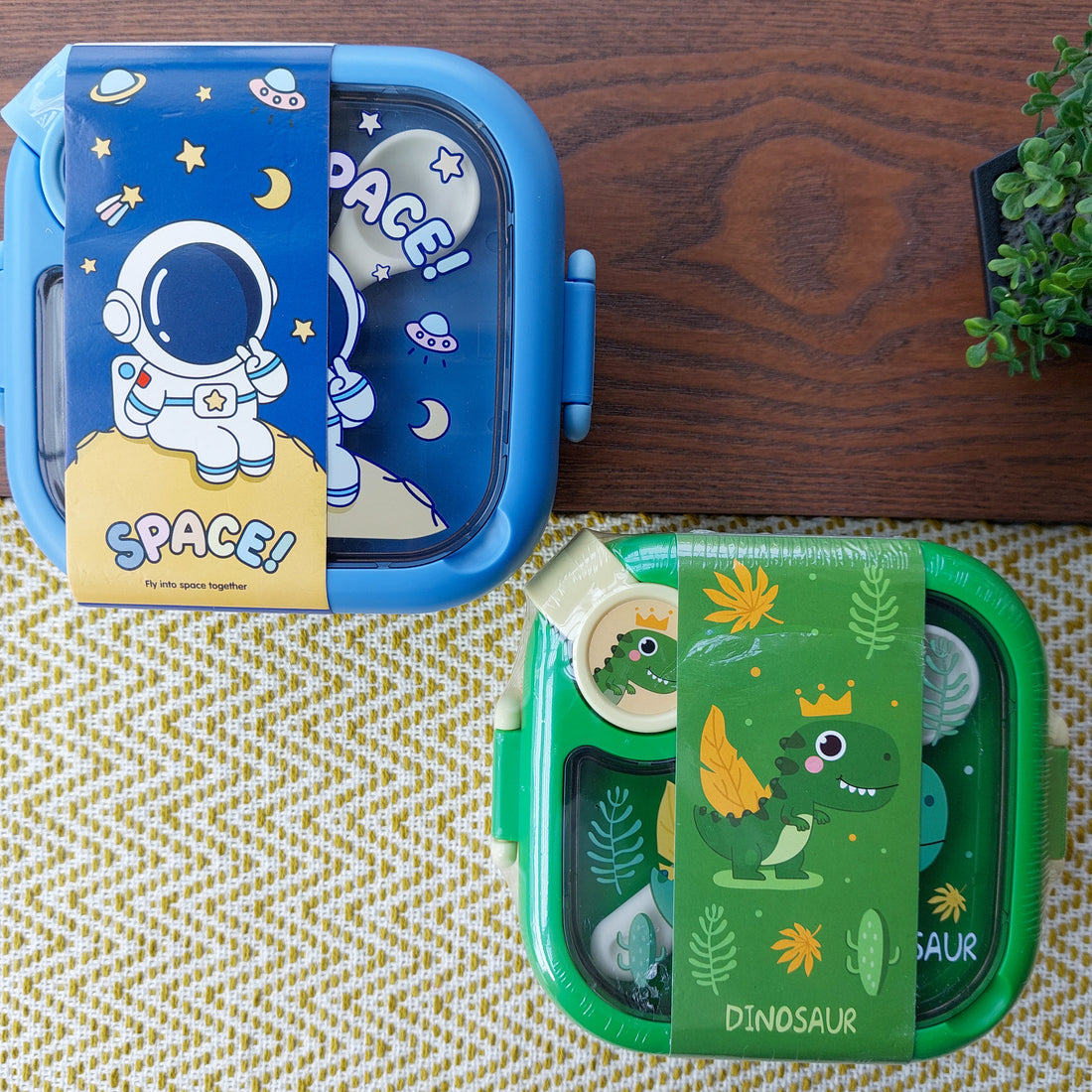 Lunch Boxes Dino Square Green