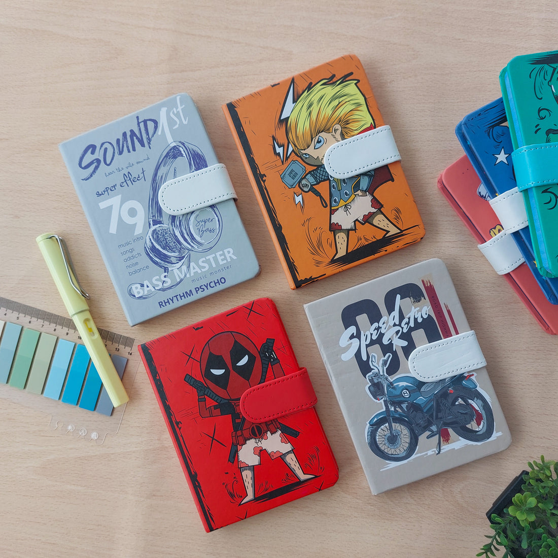 Magnetic Ruled Diaries A6