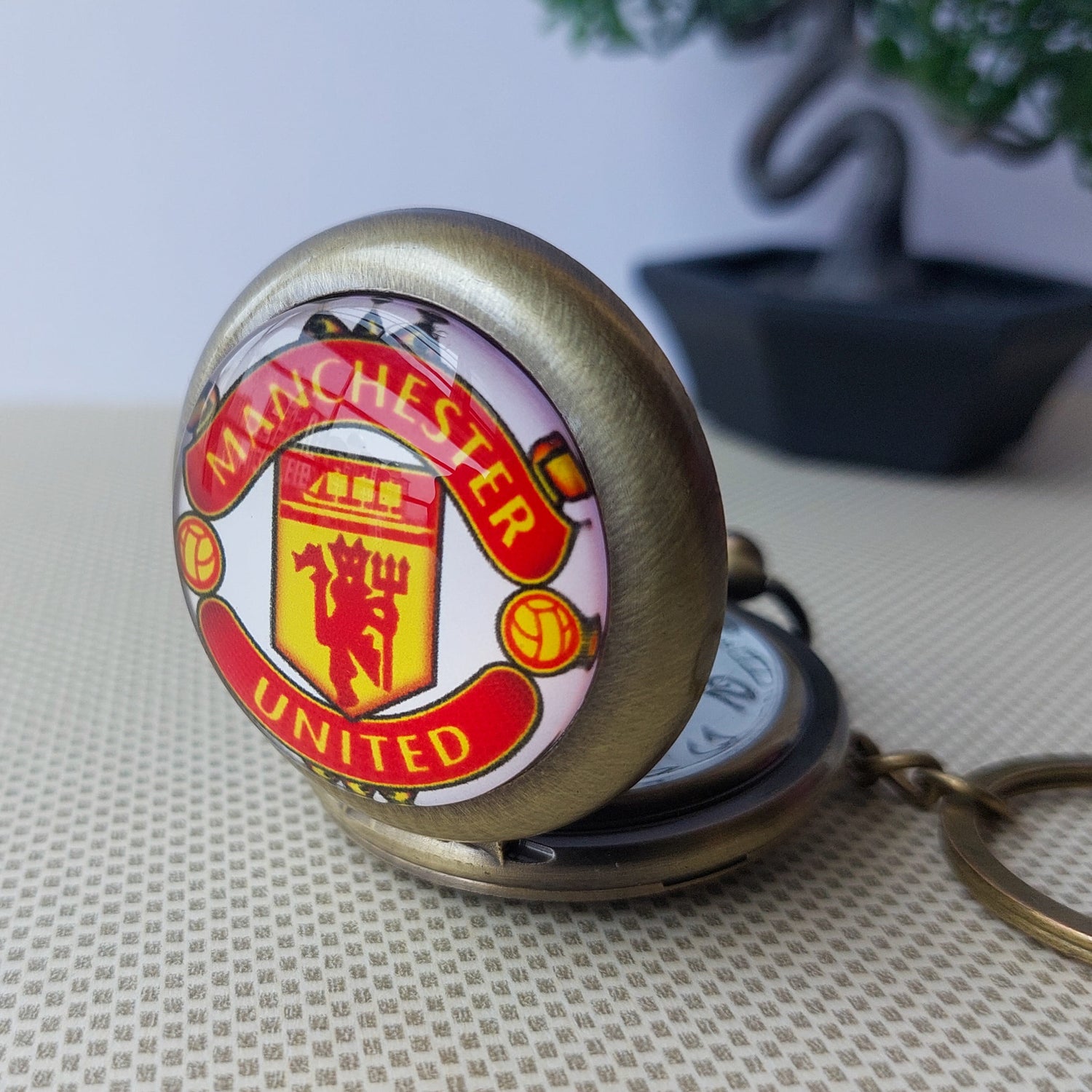 Football Clubs Keychains With Pocket Watch