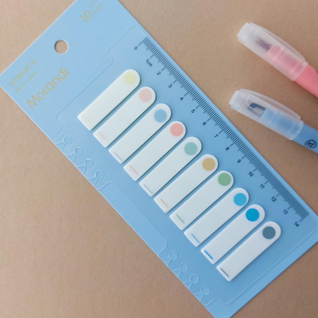 Morandi Sticky Notes with Scale 10 Colors