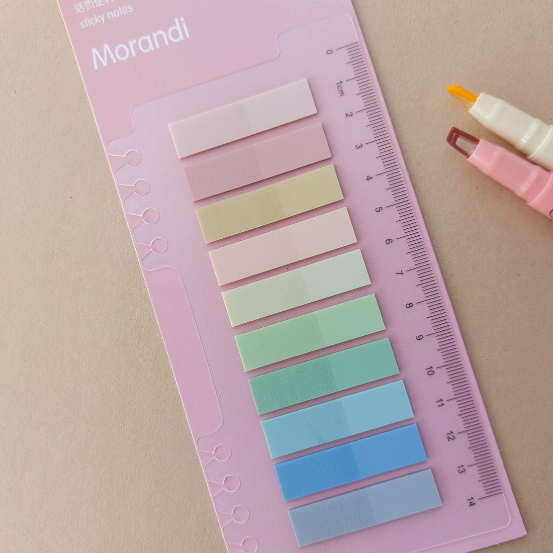 Morandi Sticky Notes with Scale 10 Colors