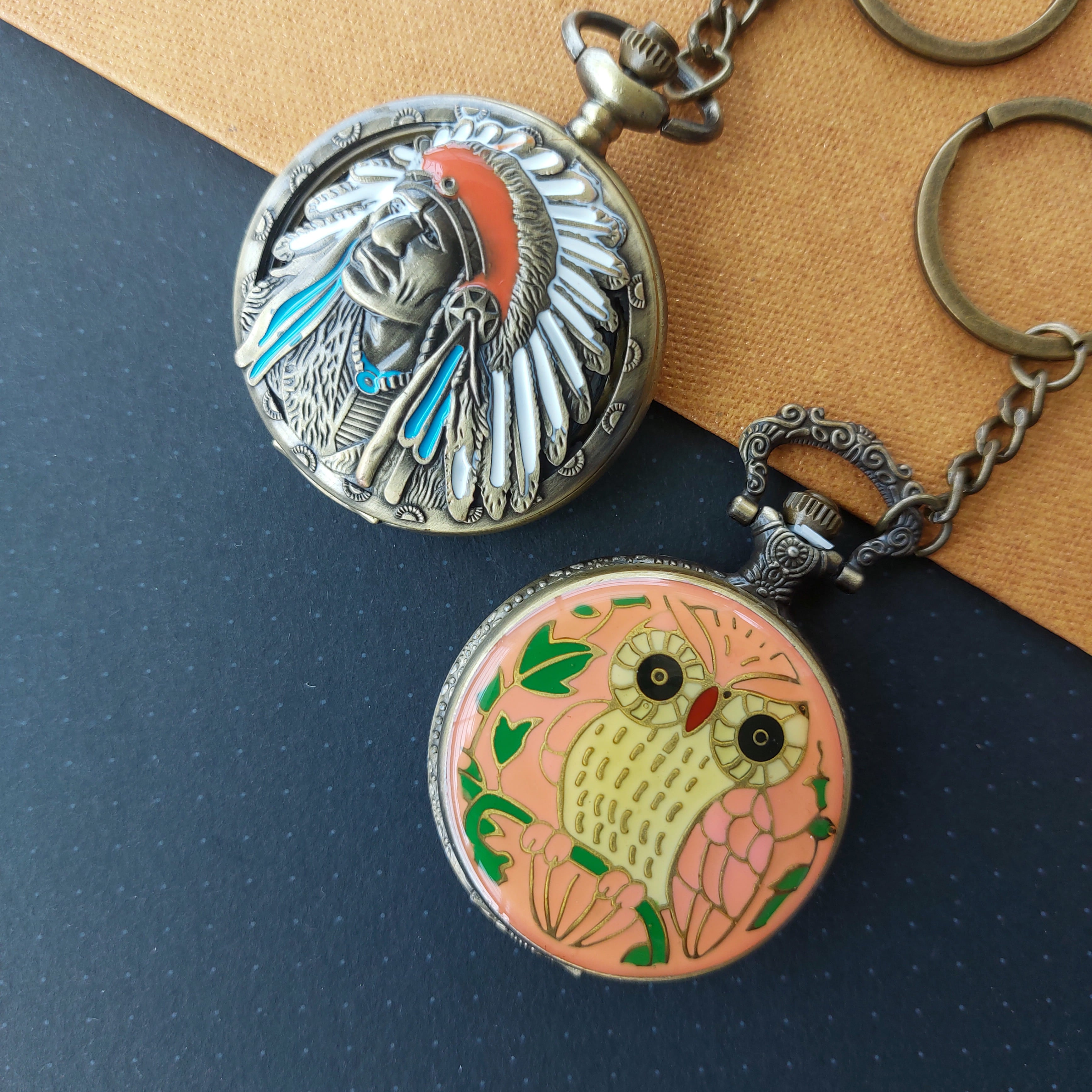 Vintage Series Pocket Watch Keychains