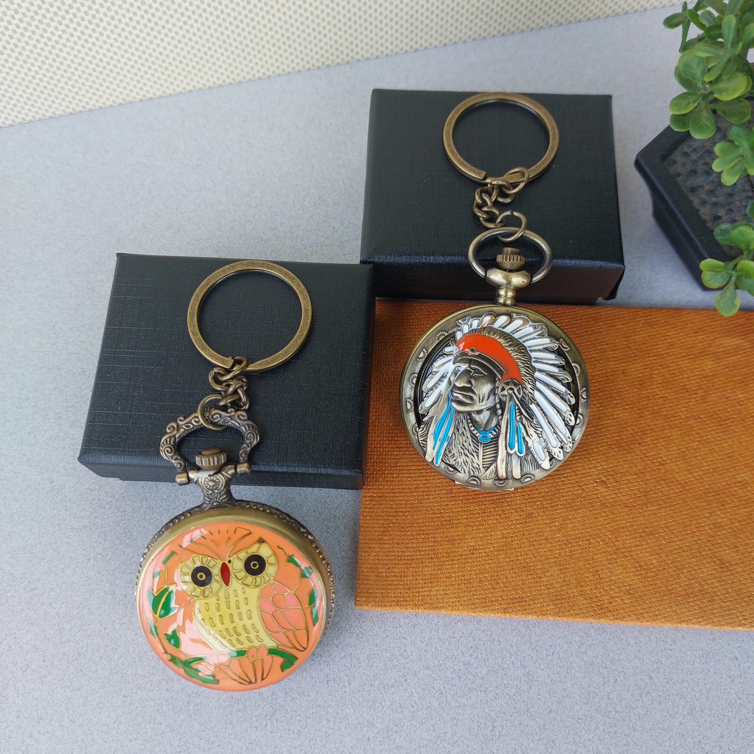 Vintage Series Pocket Watch Keychains