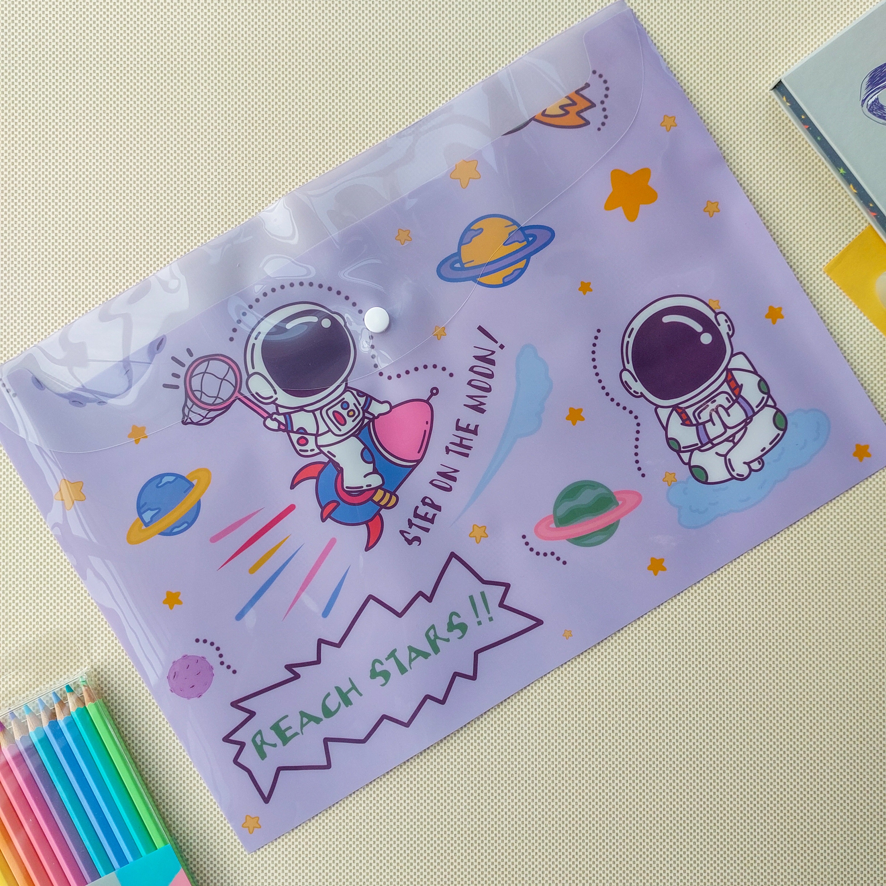 Space Themed Button Folders
