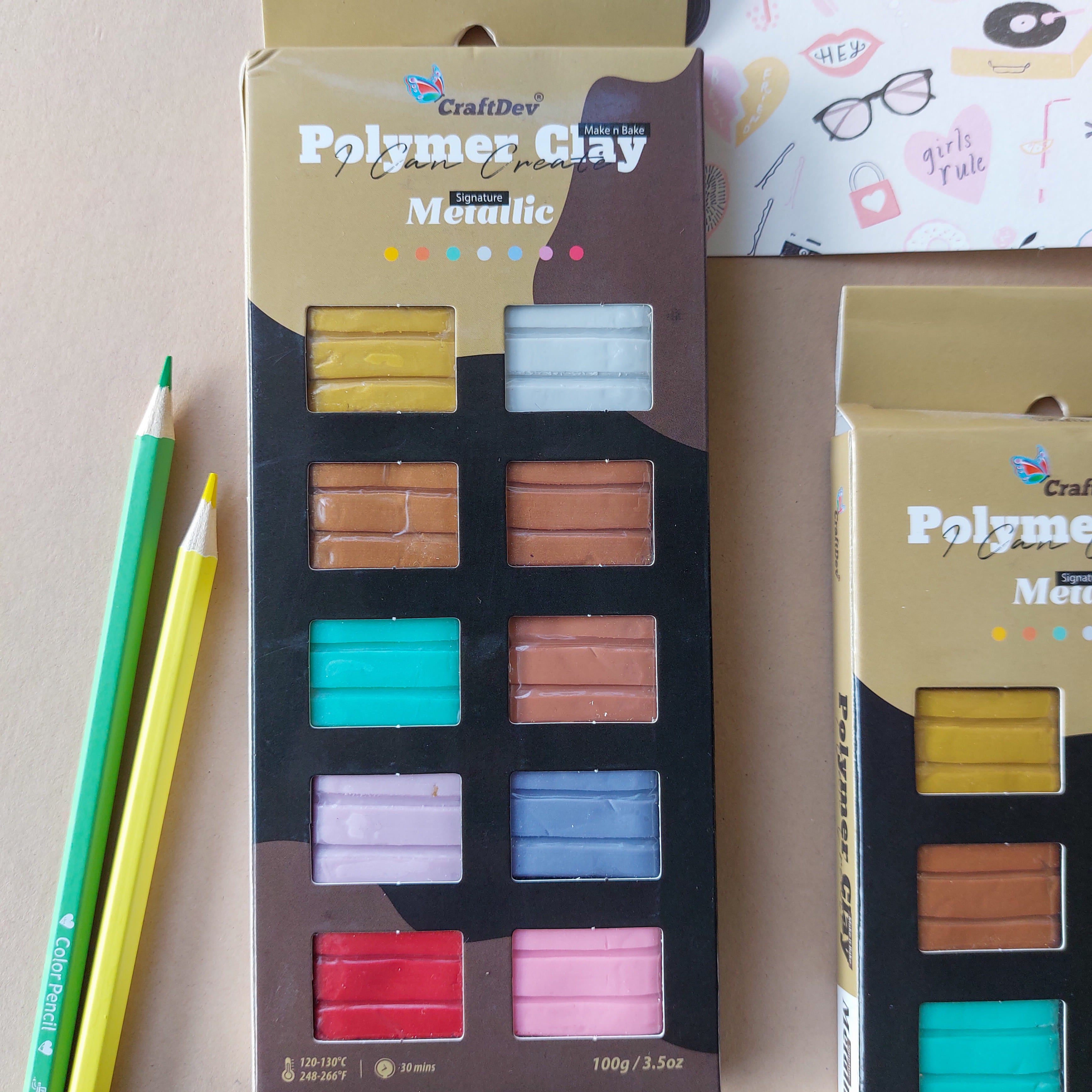 Polymer Metallic Clay 10 Color Box