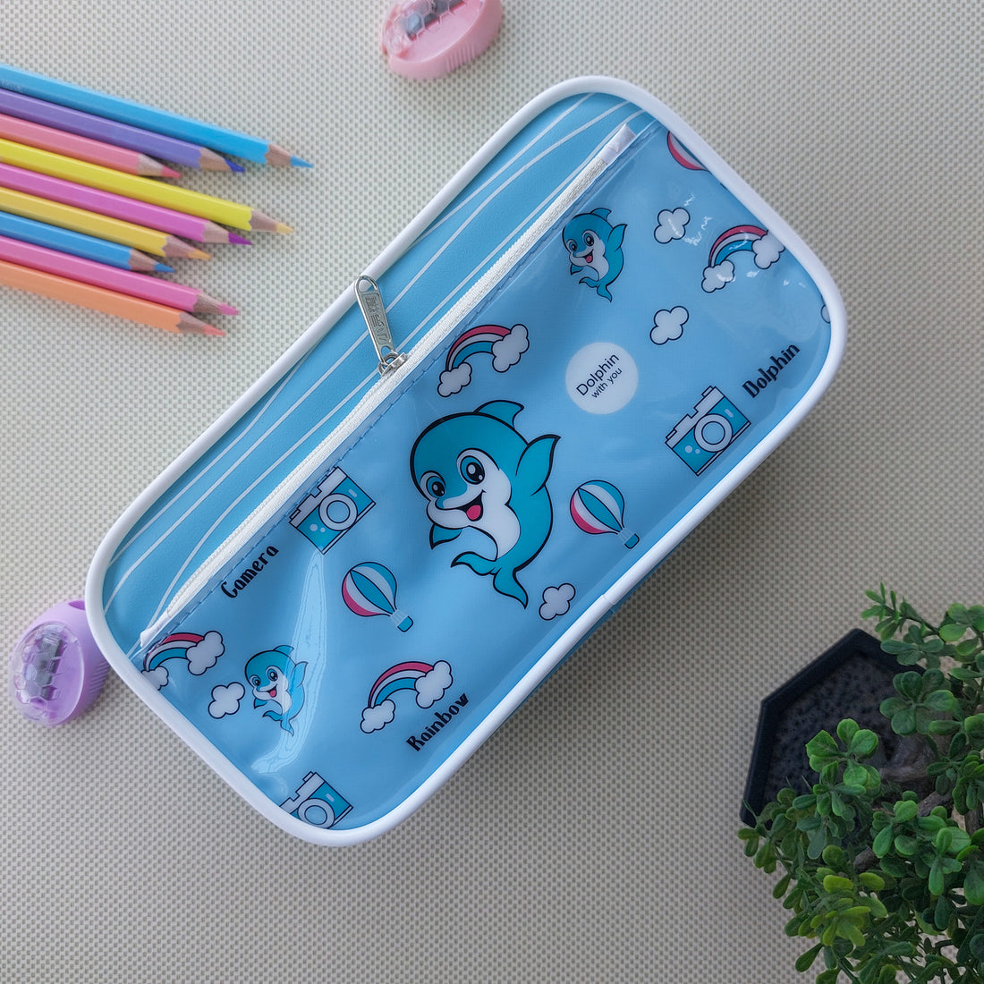 Compass Pouches Flamingo and Dolphin