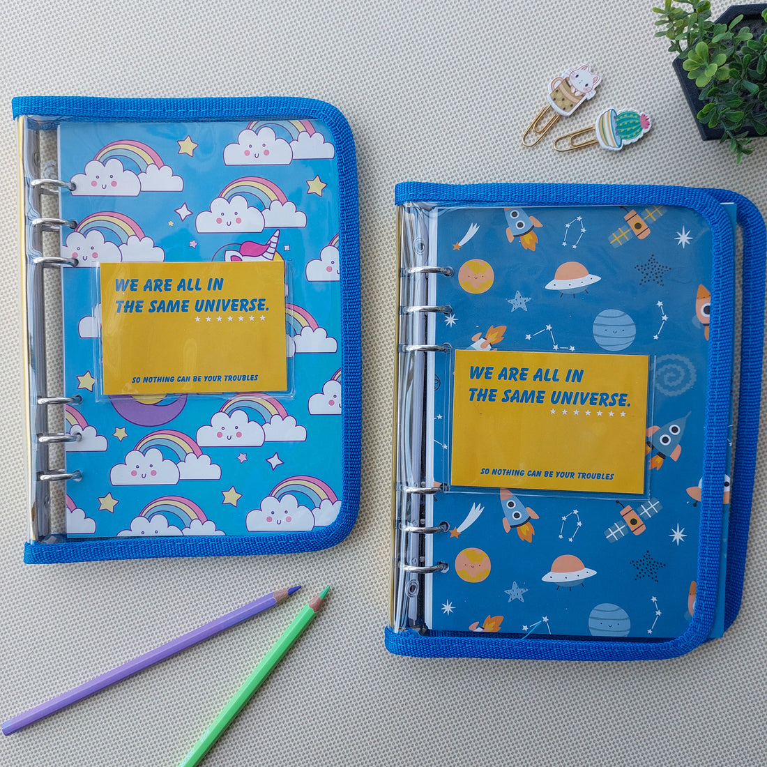 Plastic Cover Ruled Travel Diaries