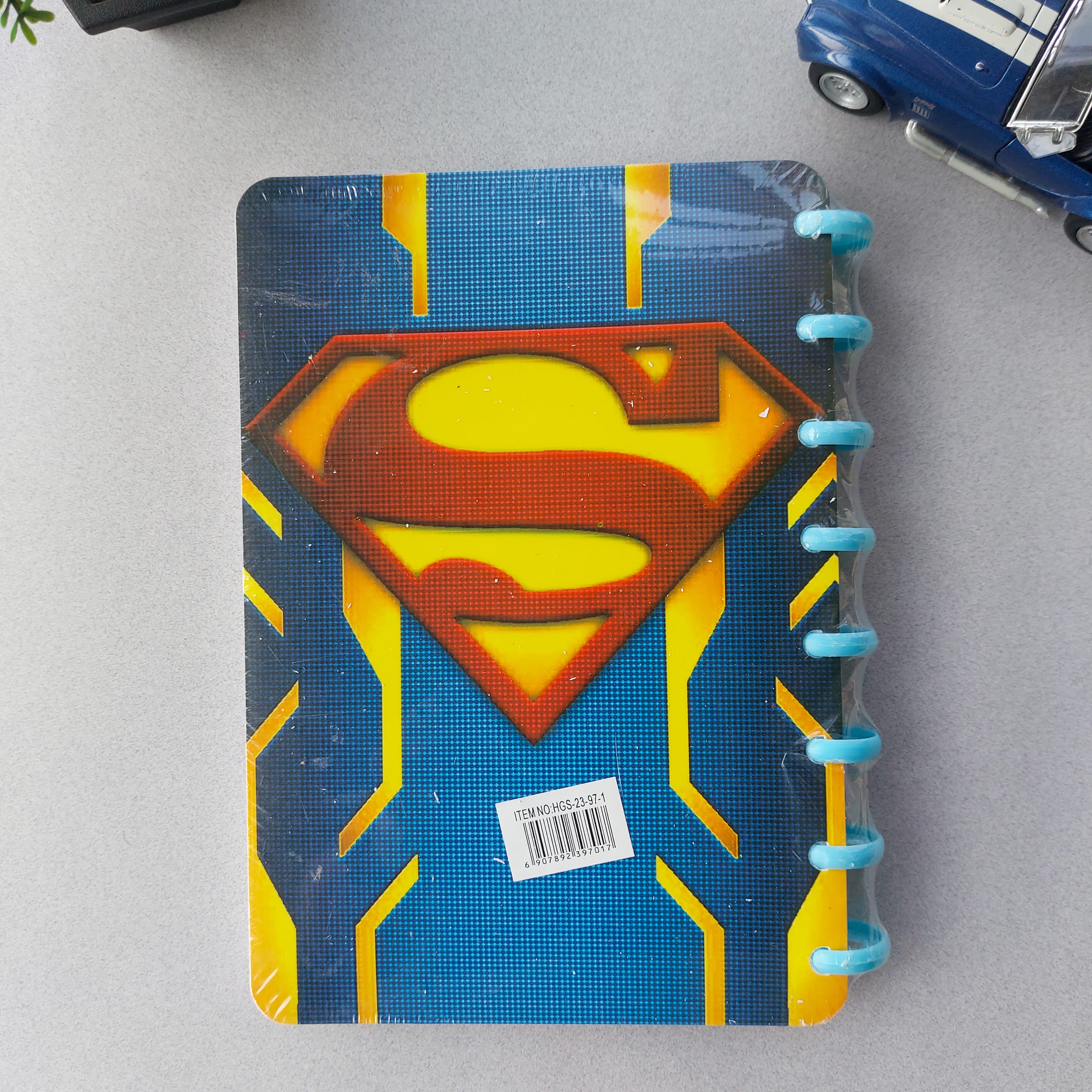 Cars and Superman Spiral Ruled Diaries A5