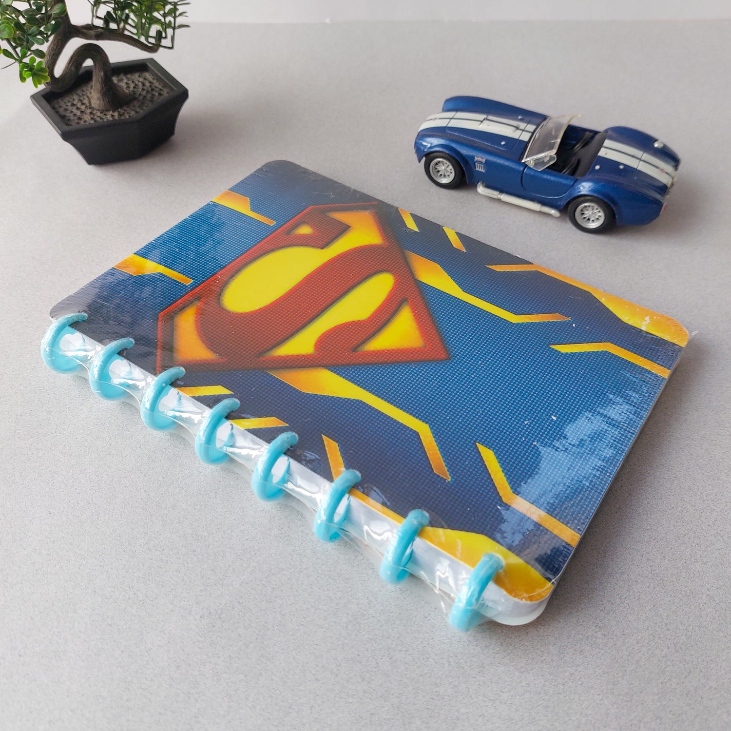 Cars and Superman Spiral Ruled Diaries A5