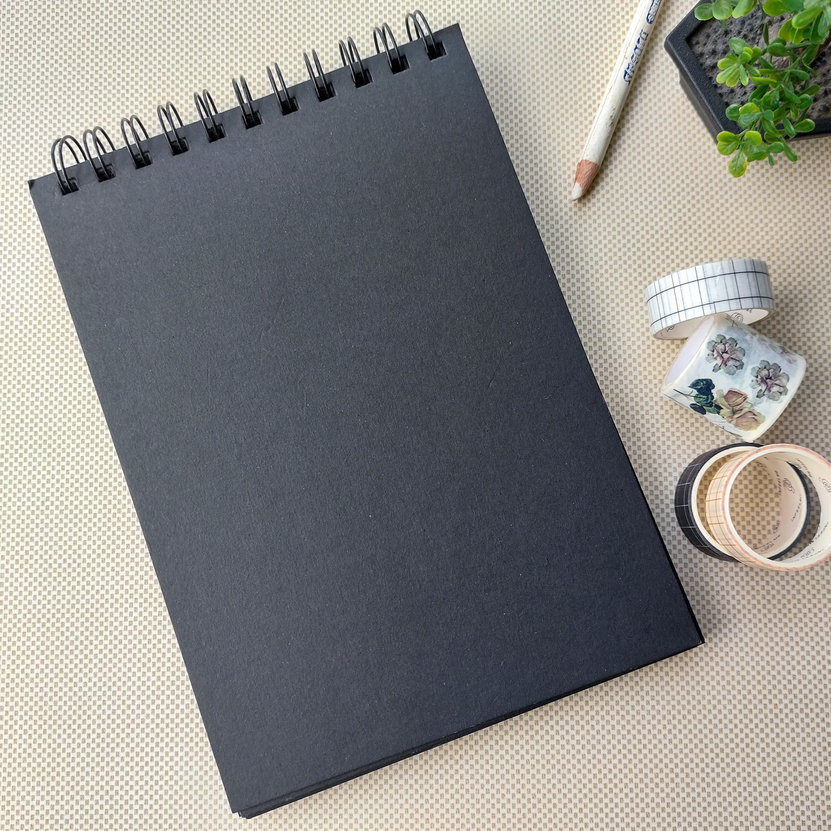 Spiral Sketchbook Black Pages A5