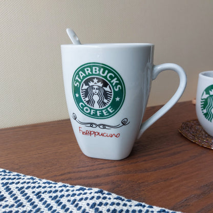 Starbucks Ceramic Cup With Spoon