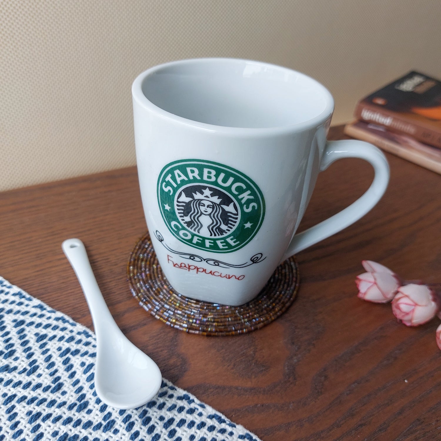 Starbucks Ceramic Cup With Spoon